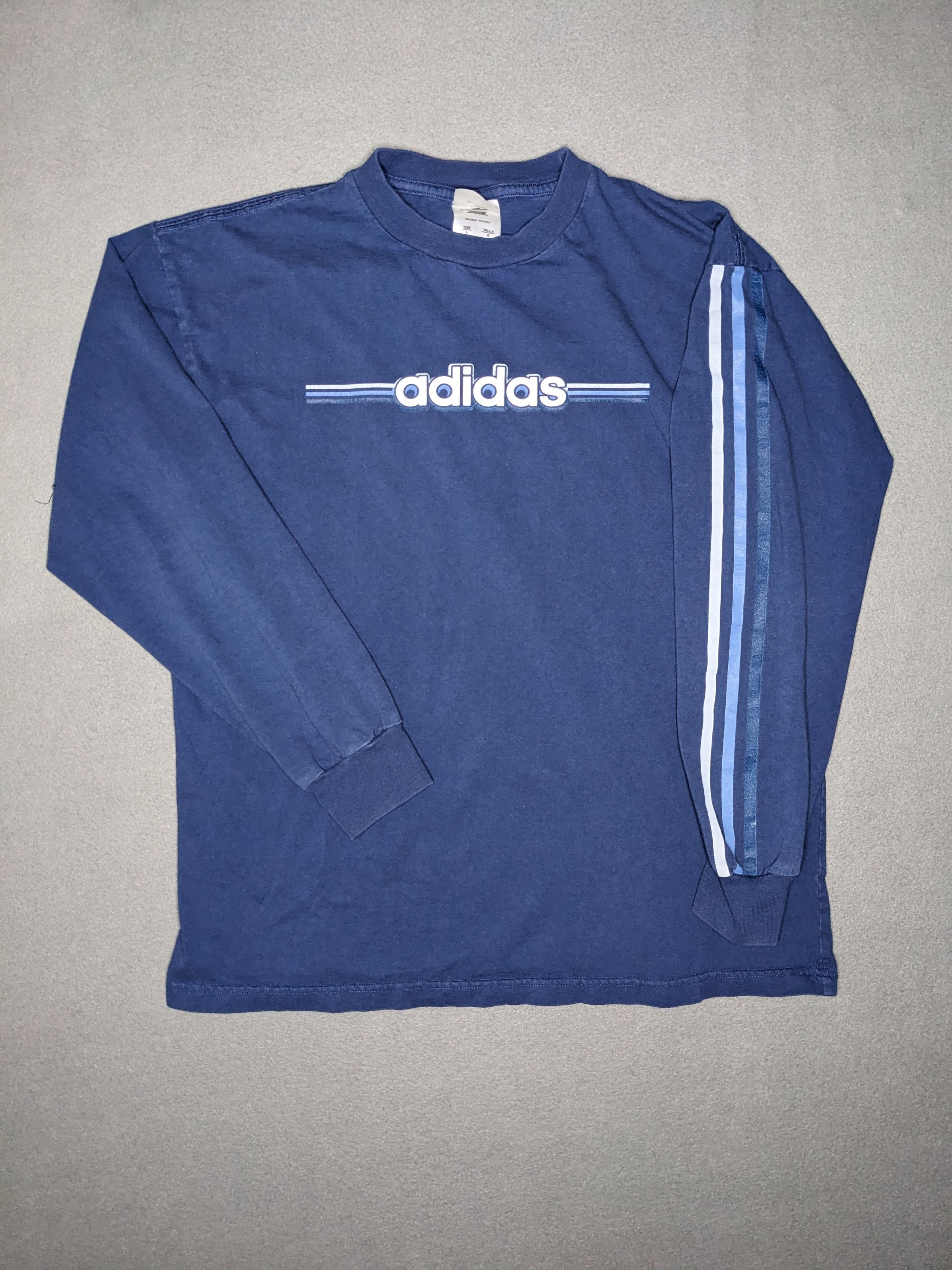 Adidas VTG 90s Adidas Long Sleeve Shirt Large 3 Stripes Canada Size US L / EU 52-54 / 3 - 1 Thumbnail