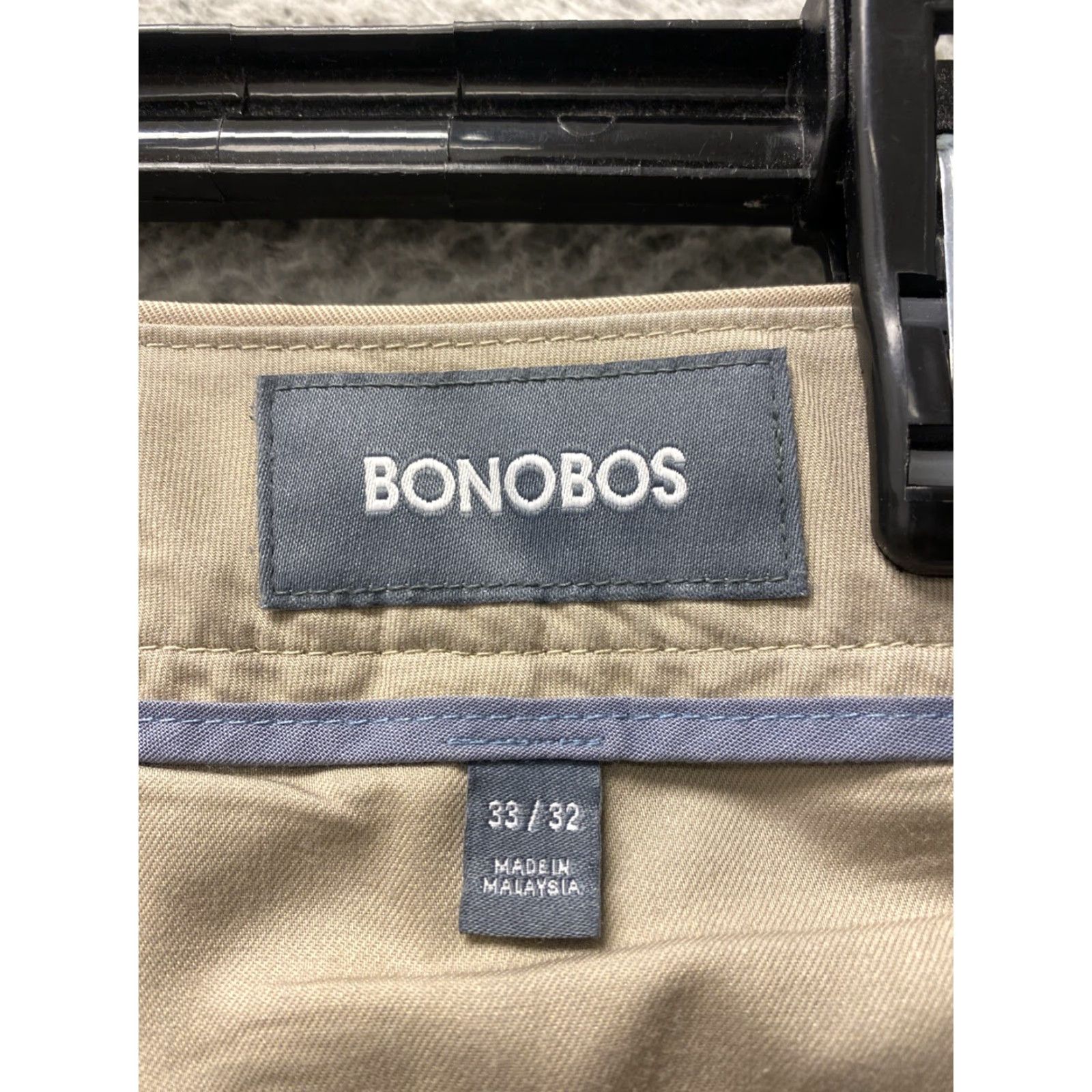 Bonobos BONOBOS Chino Pants Men’s 33x32 Tan Regular Zip Flat Front Tapered Duty? Size US 33 - 7 Thumbnail