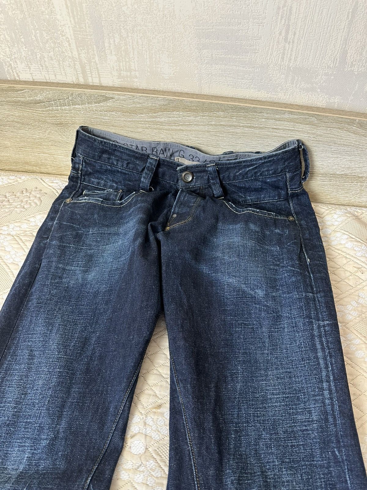 G-Star 🔥 G Star Raw 3301 Vintage Blue Denim Pants Jeans Trousers Size US 32 / EU 48 - 6 Thumbnail