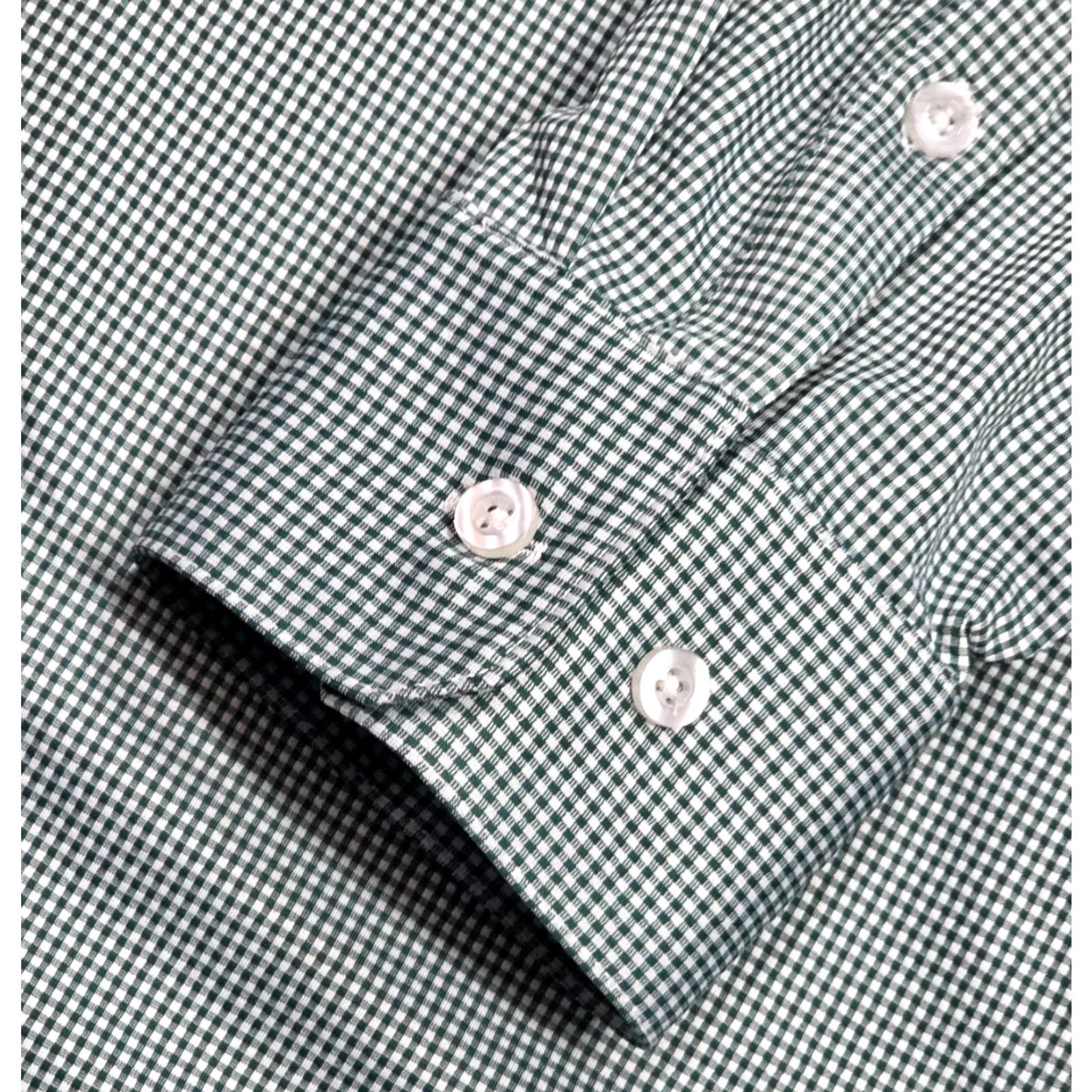 Mizzen+Main Mizzen+Main Button-Up Shirt Mens 2XL Green Check Trim Fit Stretch Made in USA Shirt Mens 2XL Green White Check USA Size US XXL / EU 58 / 5 - 6 Thumbnail