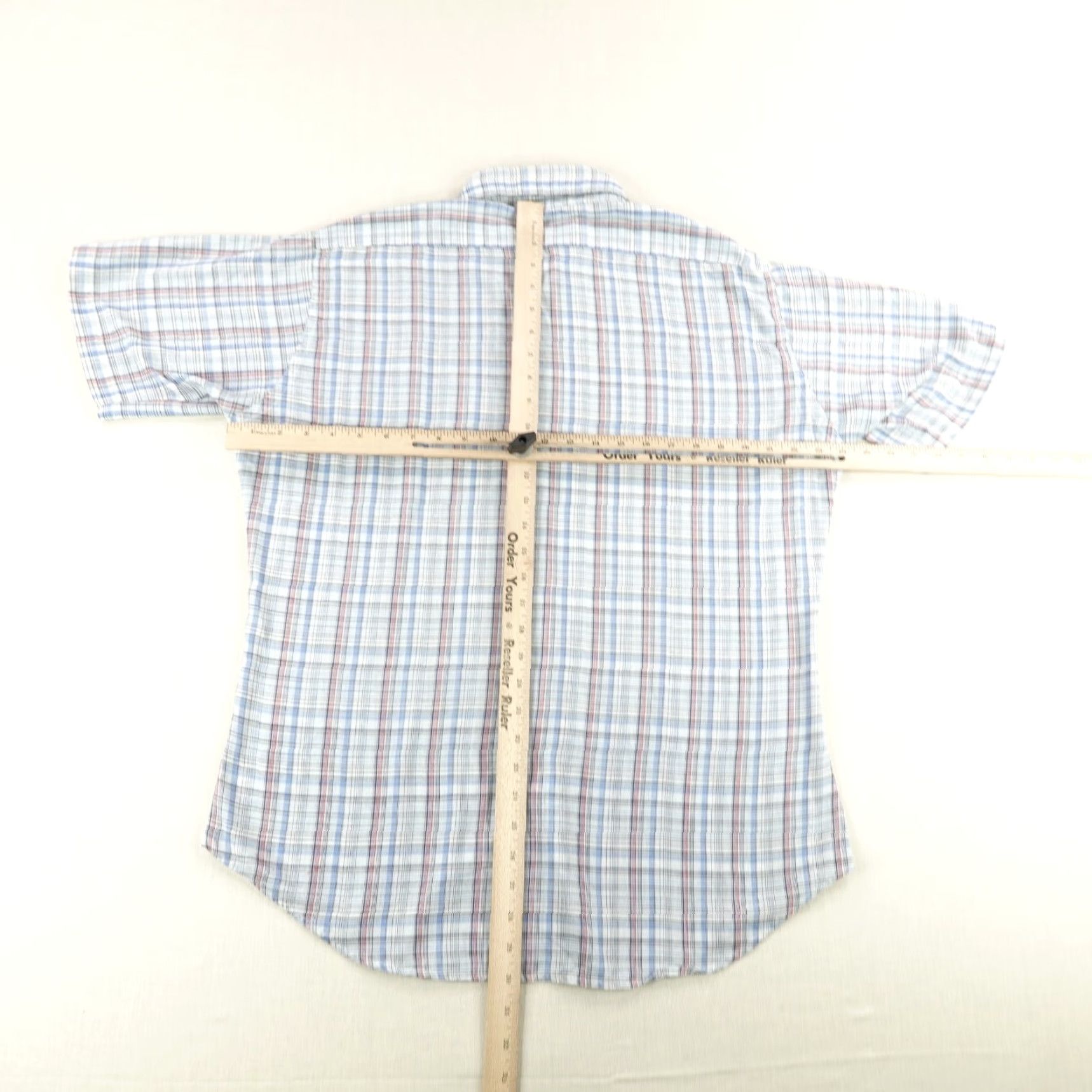 Levi's VINTAGE Levi's Shirt Mens Large Blue Red Plaid Button-Up White Tab Casual 80s Size US L / EU 52-54 / 3 - 7 Thumbnail