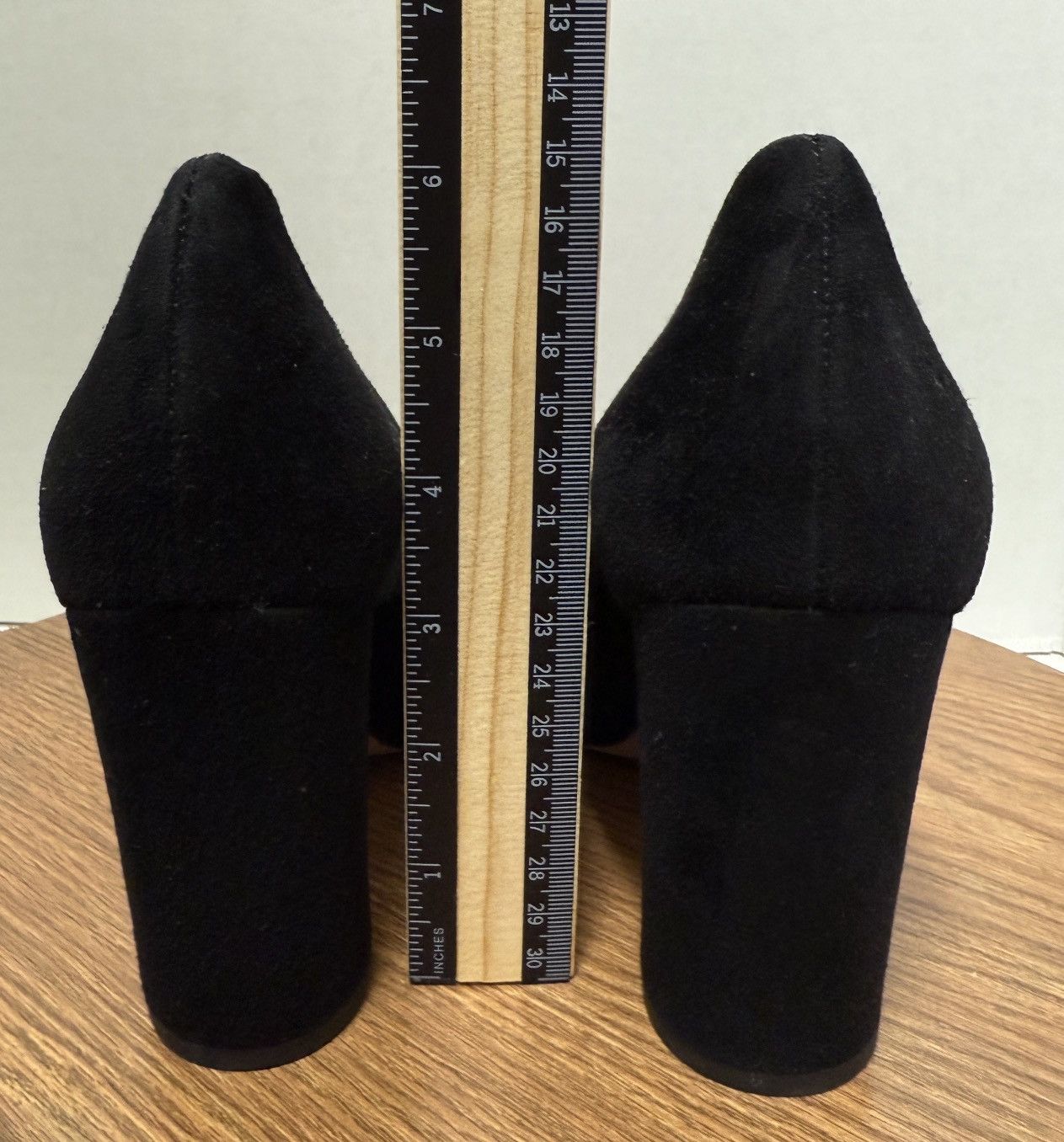 J.McLaughlin J.McLaughlin Black Suede “Mila” Slip-On Pumps Block Heel- 8 Size US 8 / IT 38 - 4 Thumbnail