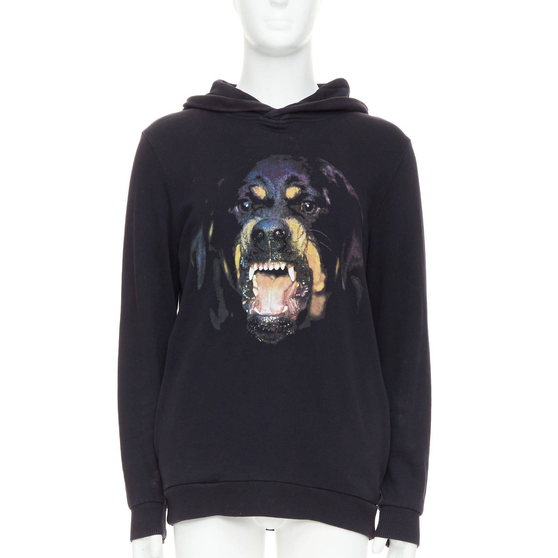 GIVENCHY Riccardo Tisci 2012 Rottweiler cotton hoodie sweatshirt XS