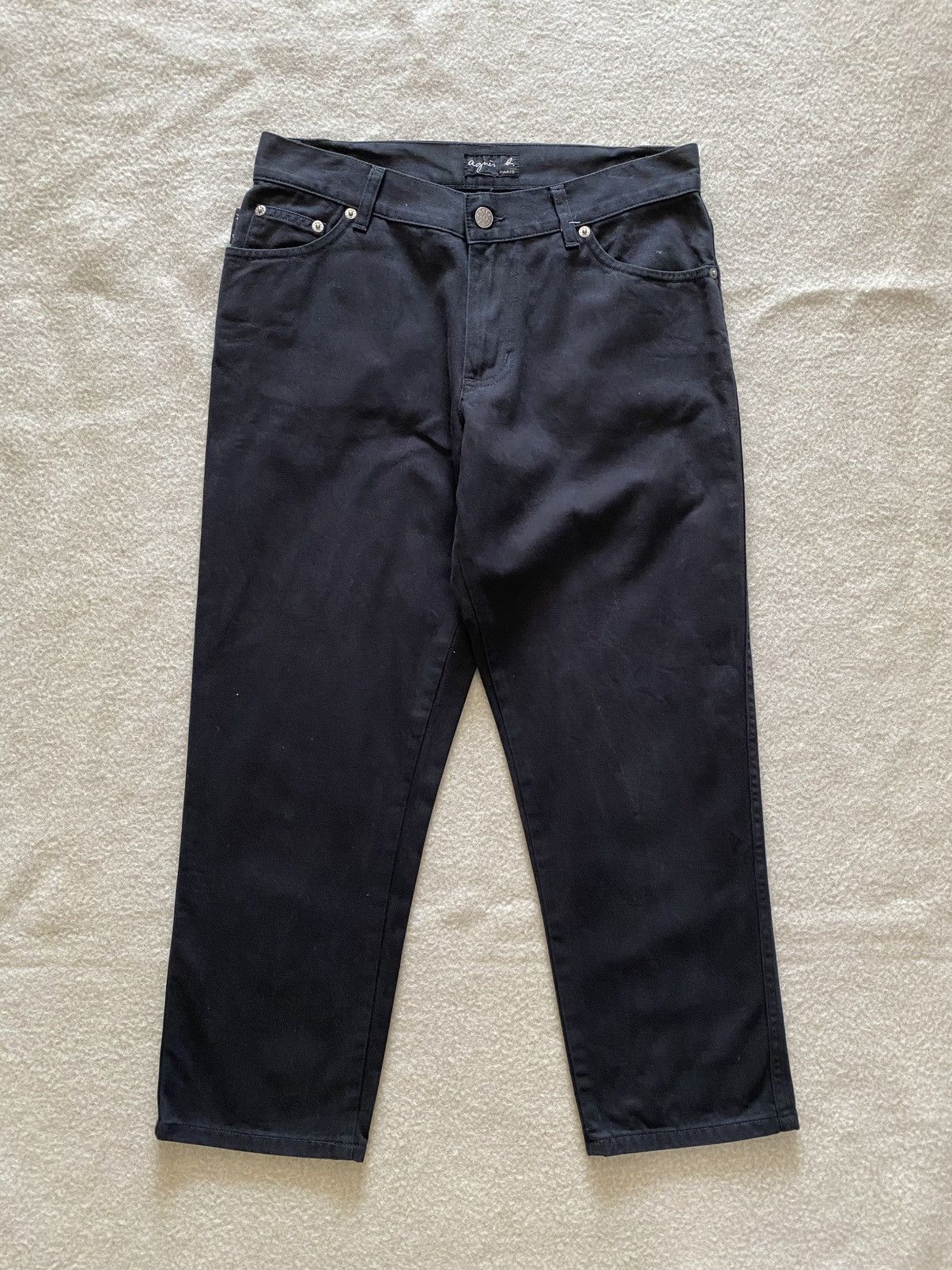 agnes b. Agnes B. Black Trouse Pants Tapered Leg W30 Size 30" / US 8 / IT 44 - 1 Thumbnail