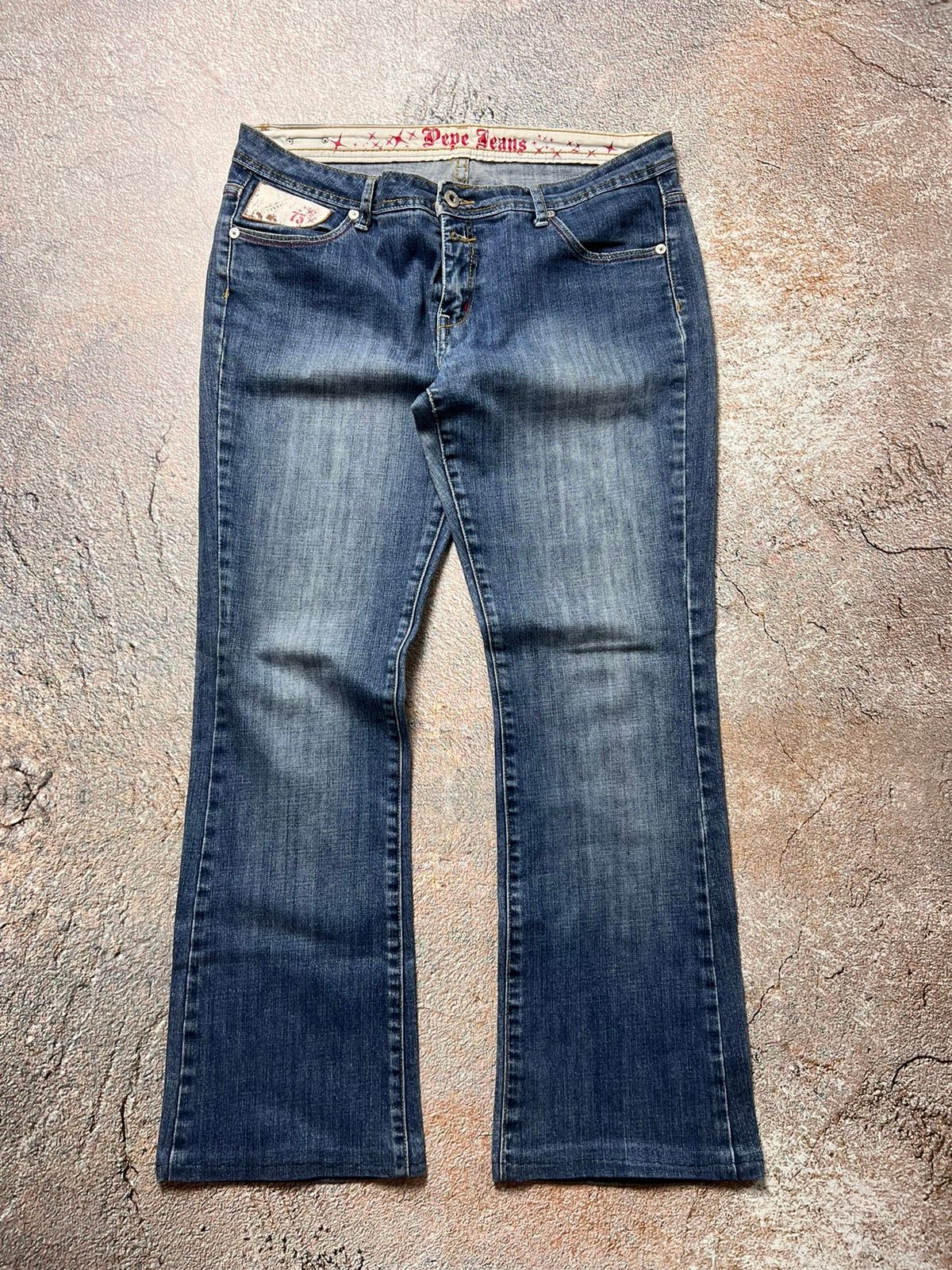 Pre-owned Avant Garde X Tommy Hilfiger Y2k Archival Bootcut Flared Japan Avant Garde Style Pants In Blue Wash