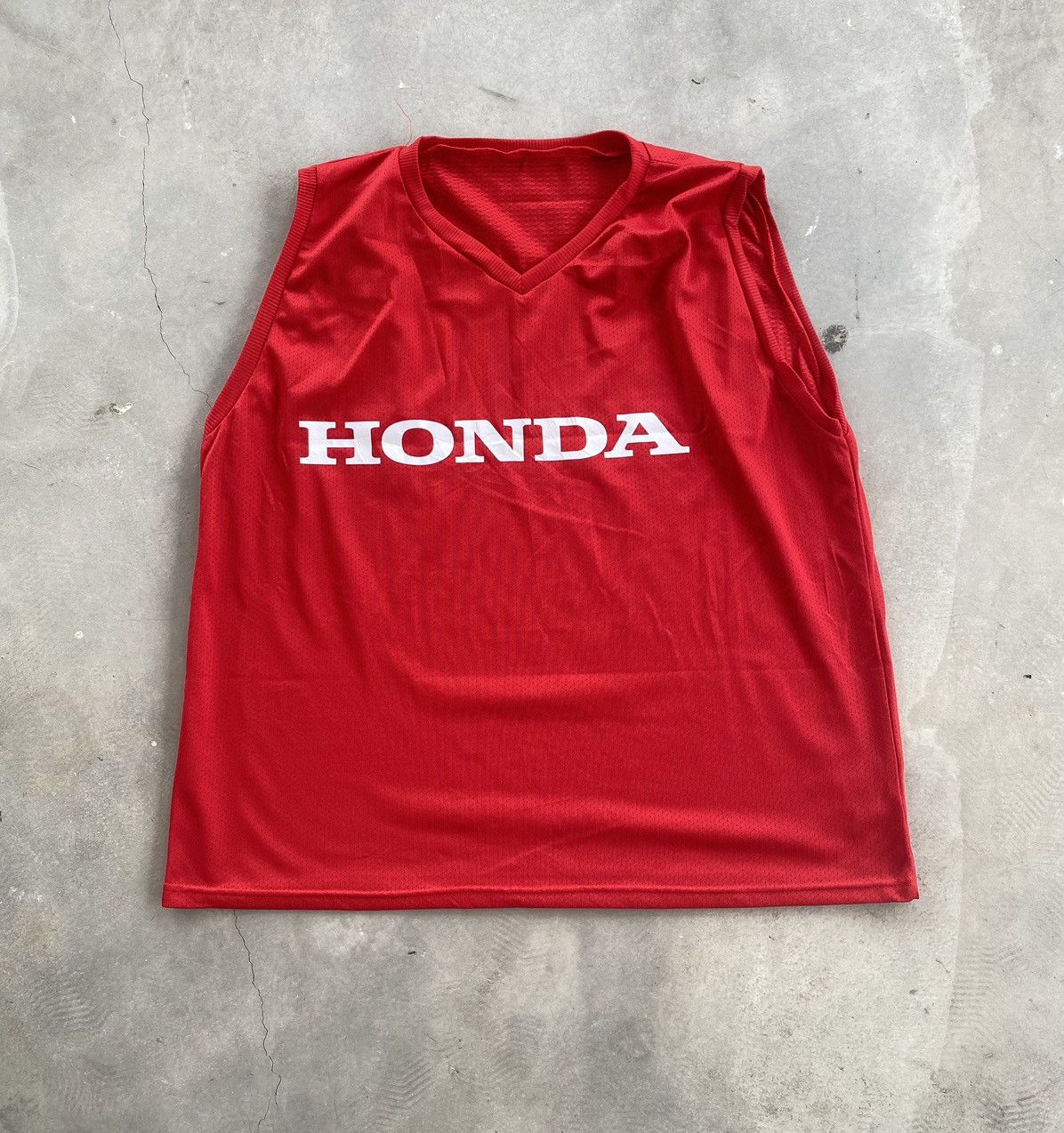Honda × Vintage HONDA MESH JERSEY SPELLOUT RACING SLEEVELESS Size US L / EU 52-54 / 3 - 1 Thumbnail