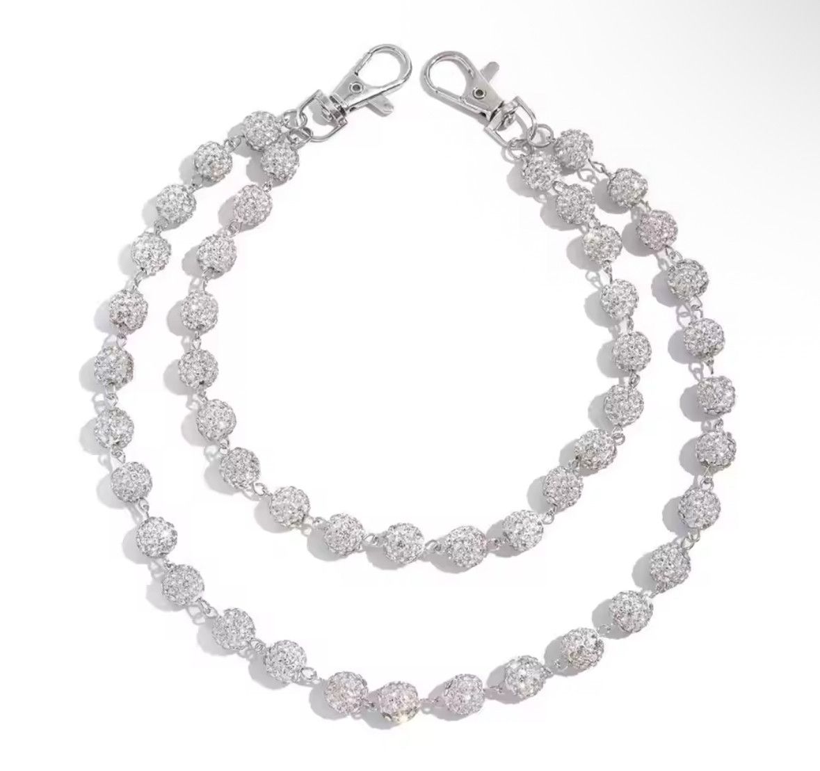 Other Exquisite Rhinestone Imite Pearl Keychain Wallet Belt Chain Size ONE SIZE - 5 Thumbnail
