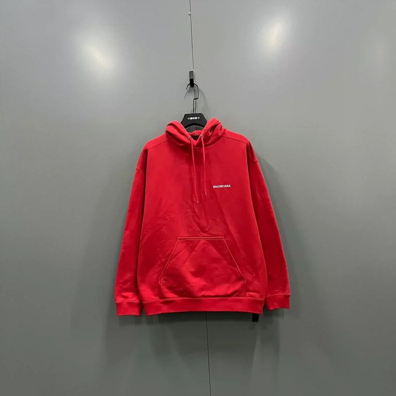 Balenciaga Balenciaga Red Back Printed Large Logo Hoodie Size US S / EU 44-46 / 1 - 1 Thumbnail