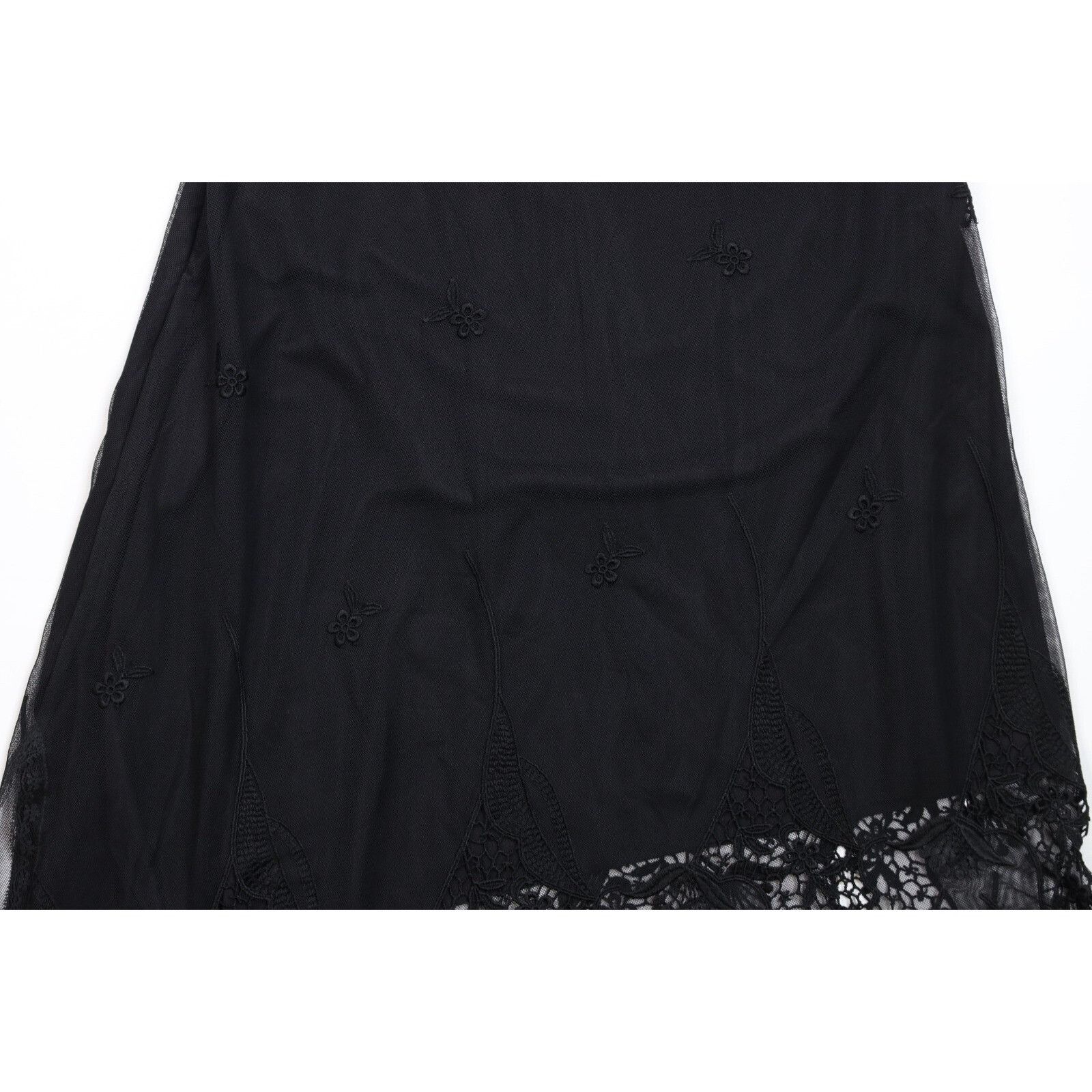 Vintage Vintage 90s Cache Lace Knit Flower Asymmetric Skirt Size 30" / US 8 / IT 44 - 11 Thumbnail
