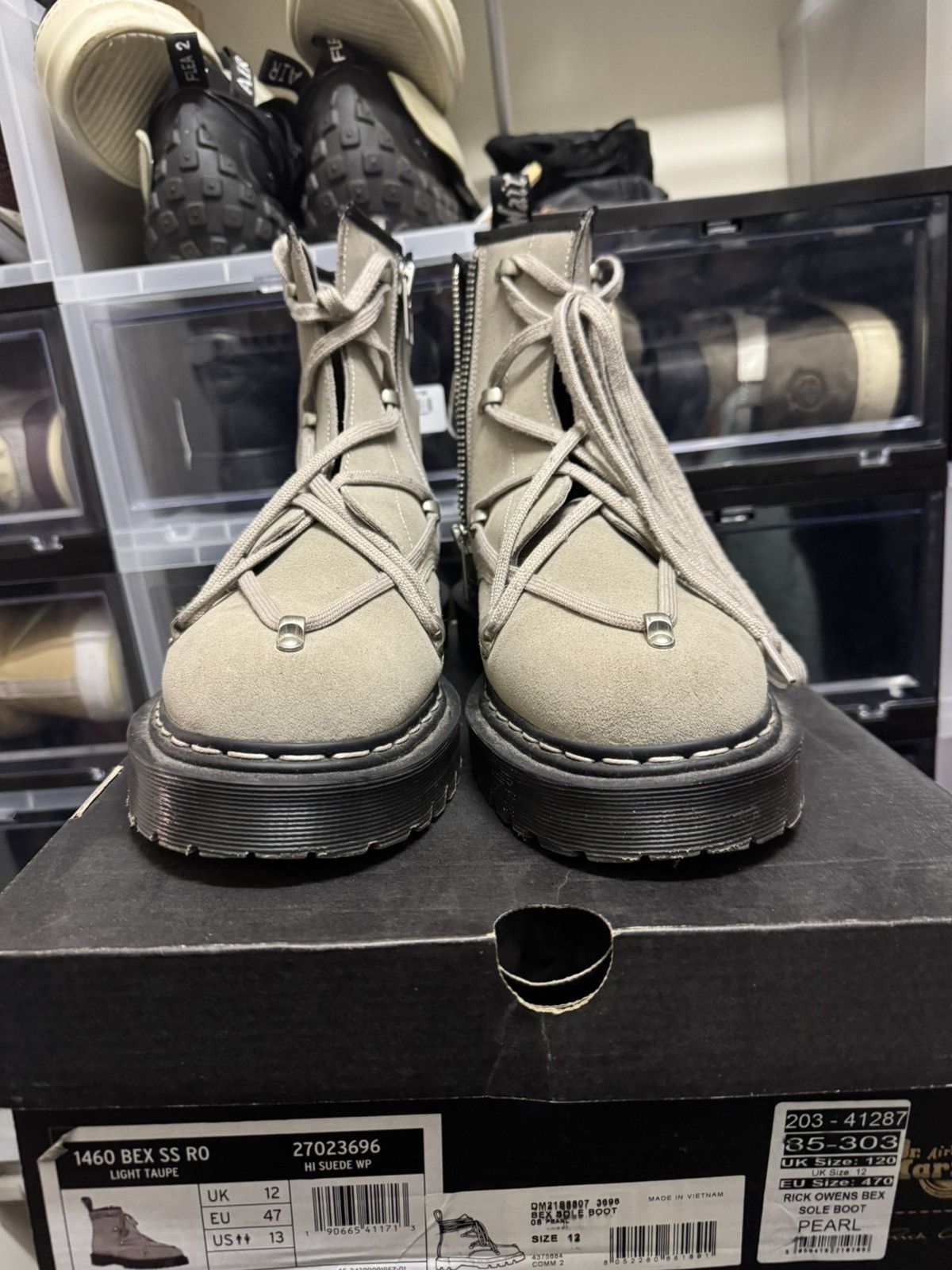 Dr. Martens × Rick Owens × Rick Owens Drkshdw Rick Owen x Dr. Martin Size US 13 / EU 46 - 2 Thumbnail