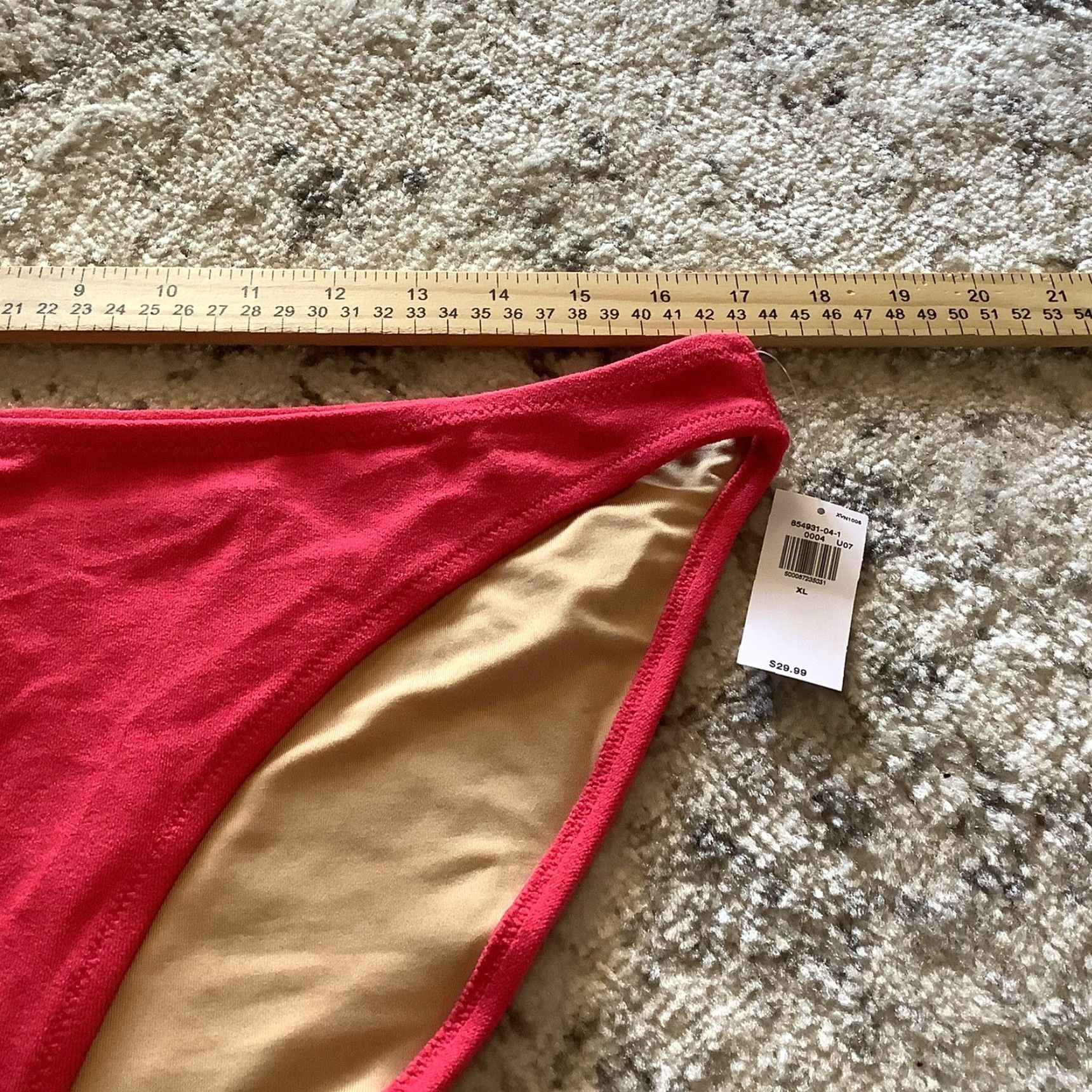 Old Navy Old Navy Women Swim Bottoms XL High-Waisted Pink Red Pinkish Redish Bikini Bottoms, Regular, Regular Size, Bottom, Swim, 1 Piece Size 40" / US 18 - 2 Thumbnail