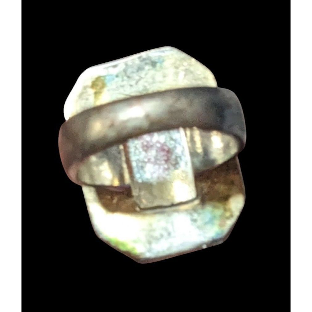 Other Vintage Topaz Glass Rhinestone Gemmed Statement Ring Size 6 Size ONE SIZE - 4 Thumbnail