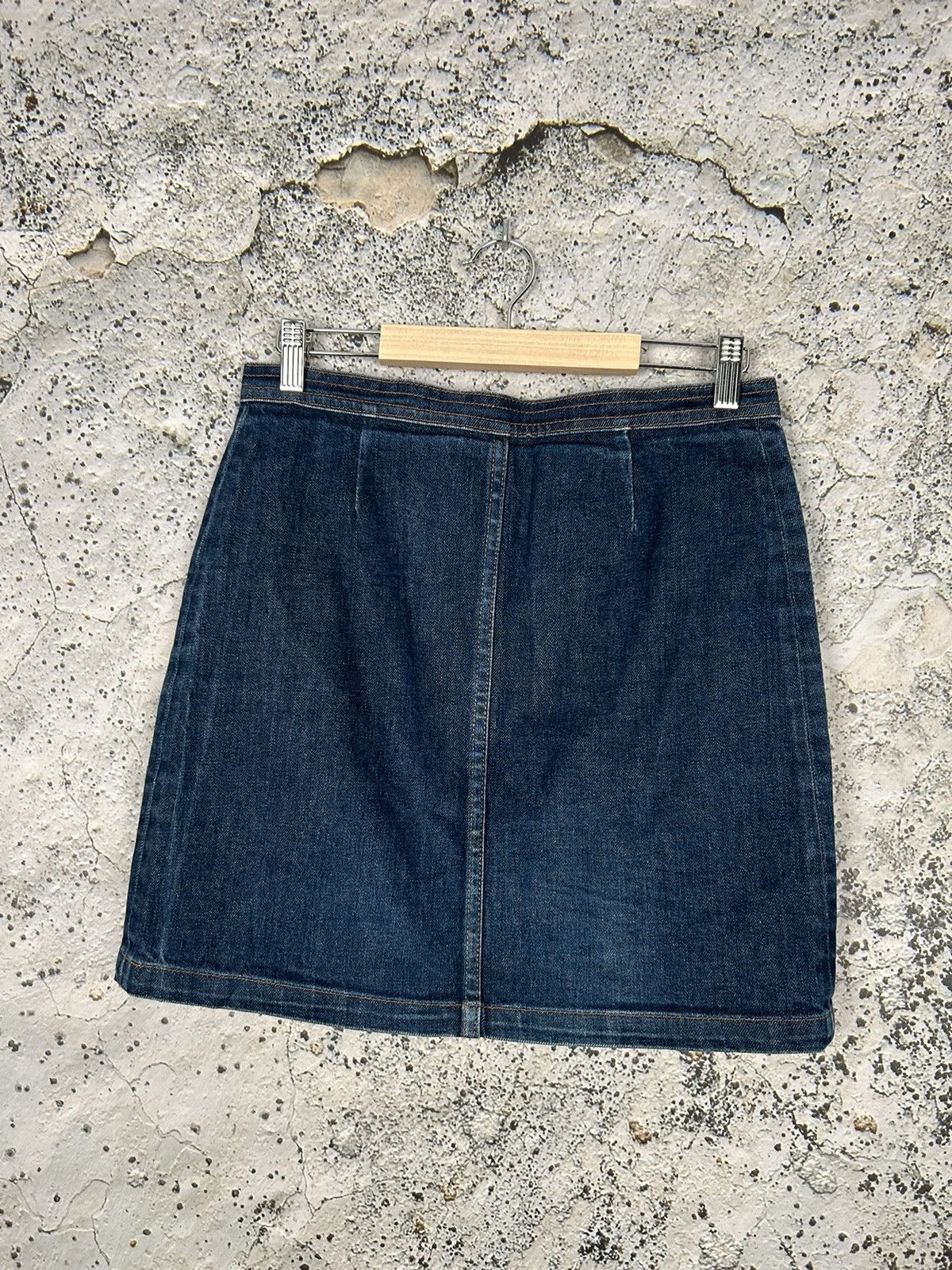 A.P.C. A.P.C Rue Madame Paris Denim Skirt Midi Jeans Designer Rare Size 26" / US 2 / IT 38 - 4 Thumbnail