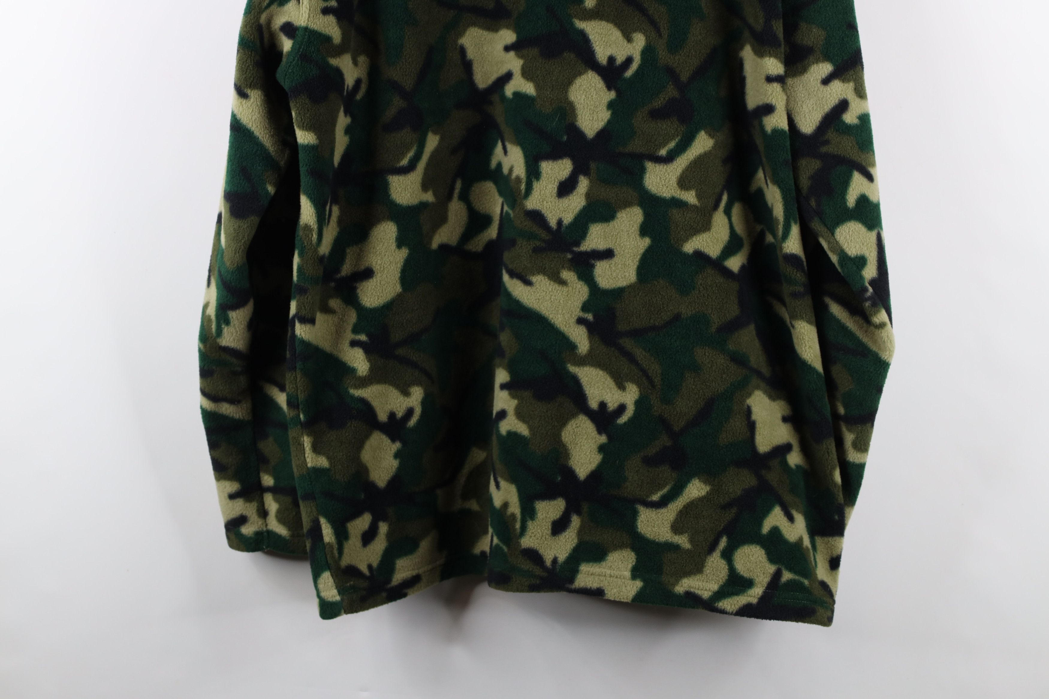 Vintage Vintage 90s Streetwear Half Zip Fleece Hoodie Sweatshirt Size US M / EU 48-50 / 2 - 11 Thumbnail