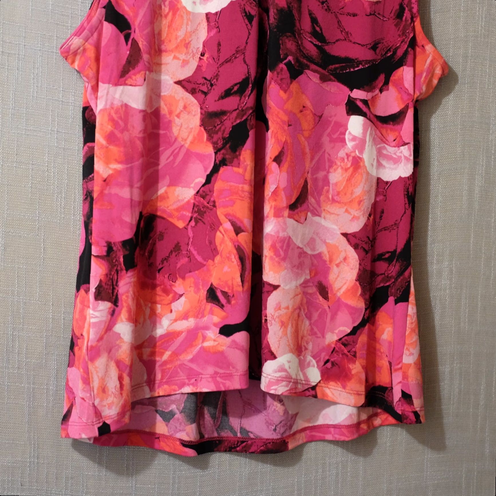 Worthington VINTAGE Worthington Top Pink Floral Stretch Women's Petite PXL #A11-36 Size XL / US 12-14 / IT 48-50 - 6 Thumbnail