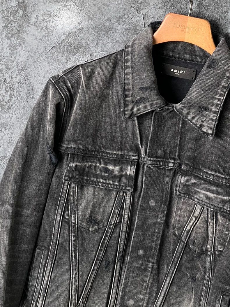 Amiri Amiri Washed and bleached pure cotton denim jacket Size US S / EU 44-46 / 1 - 4 Thumbnail