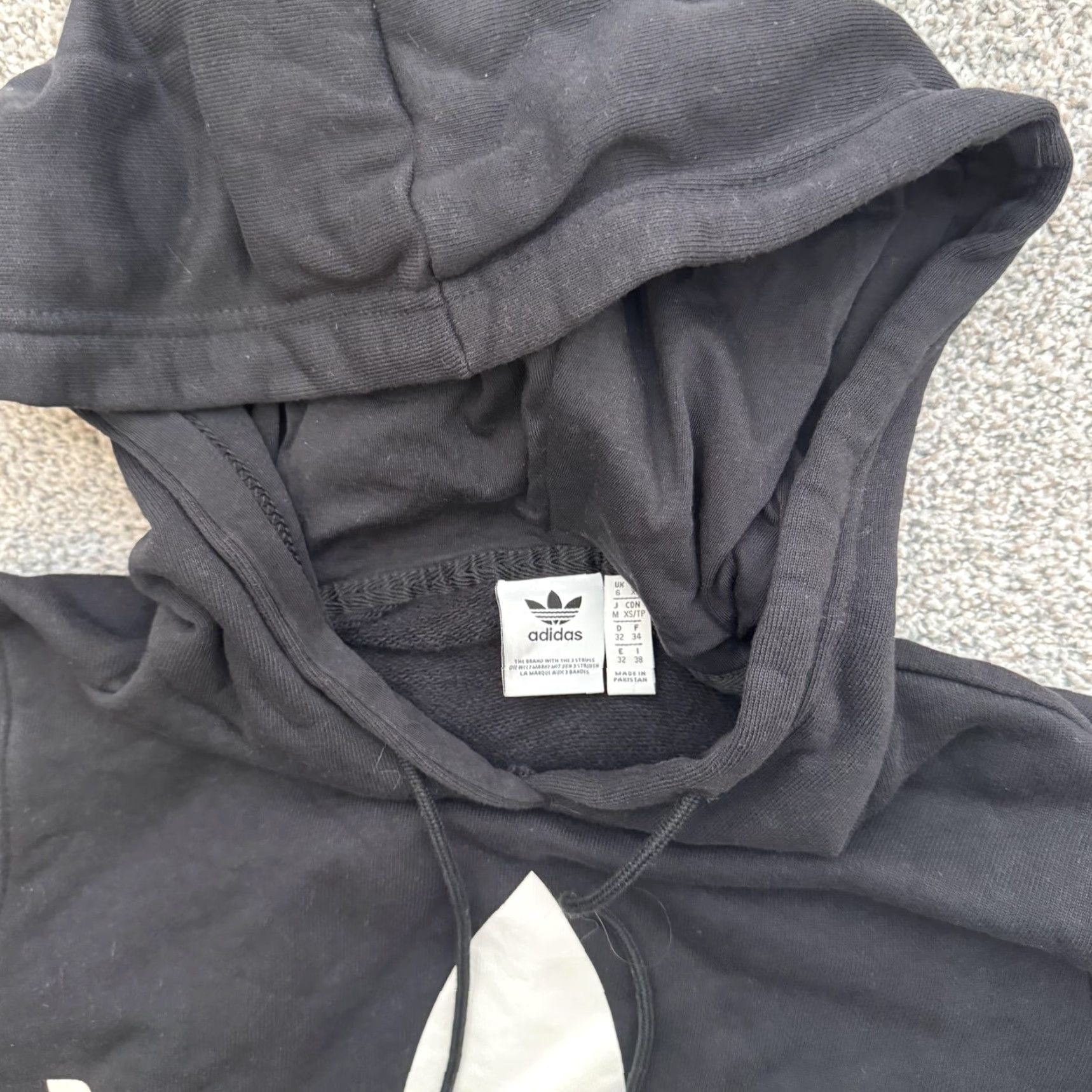 Adidas Adidas Hoodie Womens XS Black Trefoil Pullover Sweatshirt Spell Out Logo CE2408 Size XS / US 0-2 / IT 36-38 - 5 Thumbnail