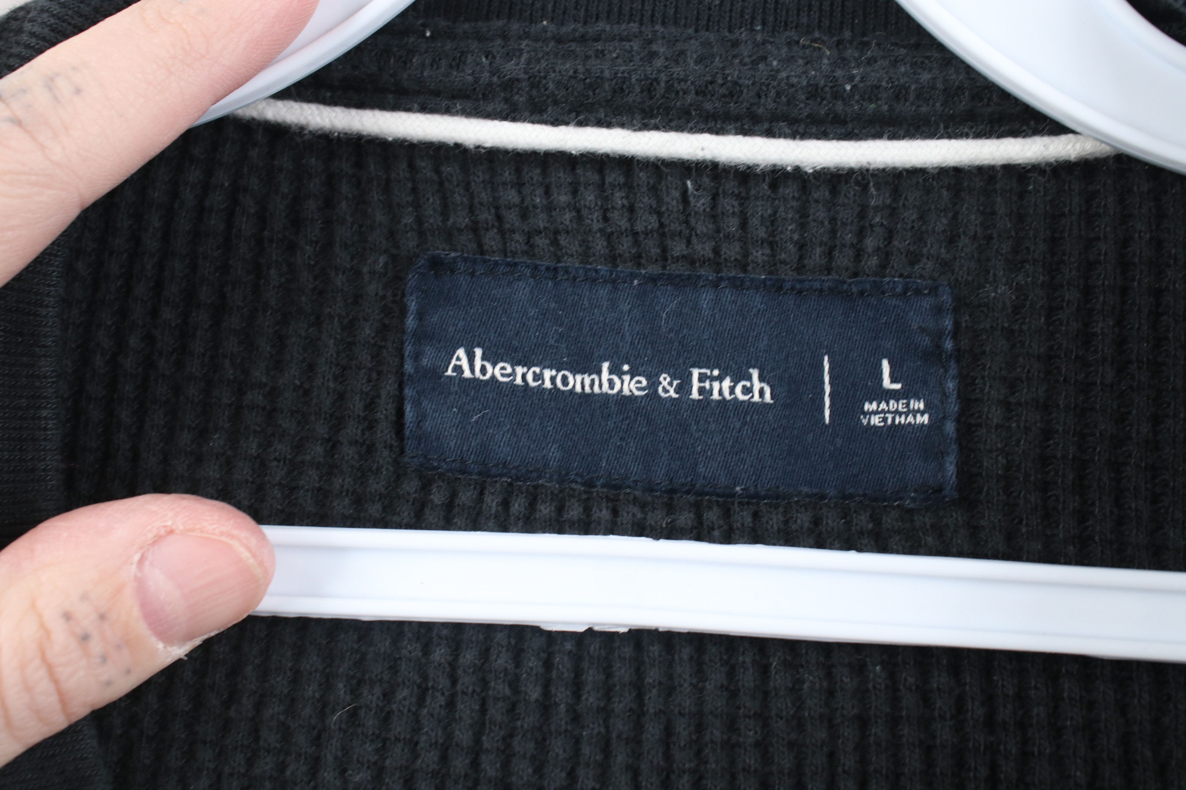Abercrombie & Fitch Vintage Y2K Abercrombie & Fitch Waffle Knit Henley T-Shirt Size US L / EU 52-54 / 3 - 7 Thumbnail