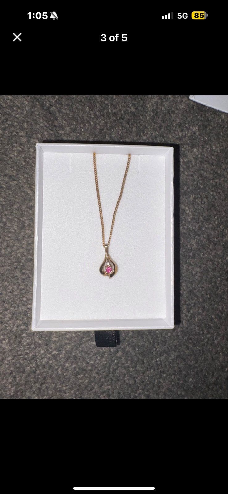 Other 9c Gold necklace with ruby Size ONE SIZE - 3 Thumbnail