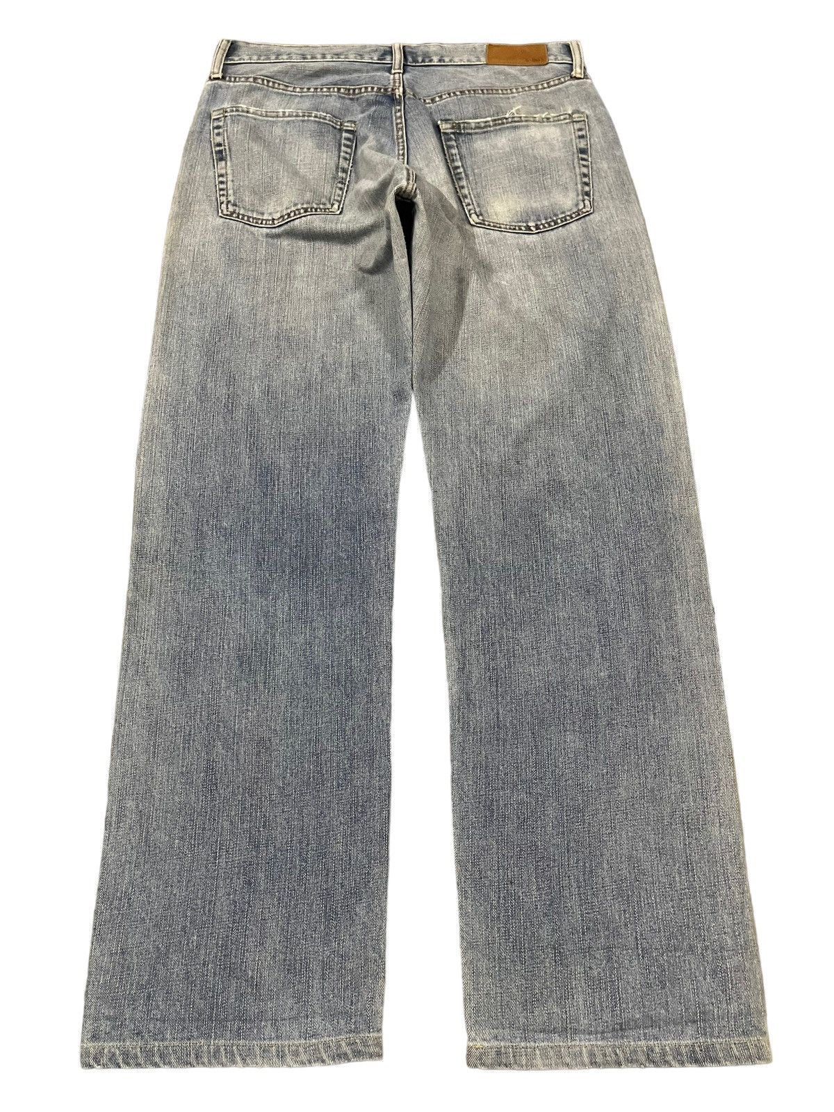Uniqlo Vintage Japanese Uniqlo Blue Wash Style Distress Baggy Jeans Size US 34 / EU 50 - 2 Thumbnail