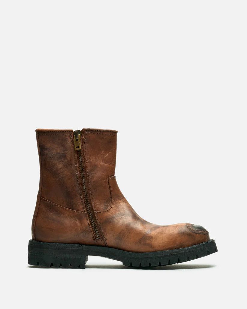 Acne Studios o1s1v1r1oon0825 Leather Ankle Boot in Brown Size US 8 / EU 41 - 2 Thumbnail