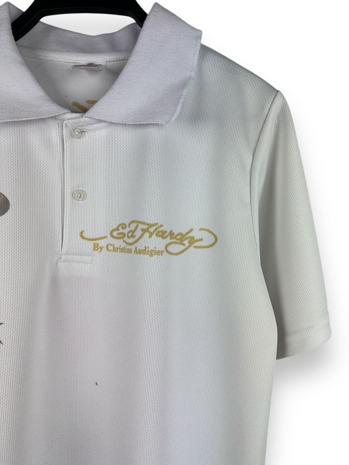 Ed Hardy Vintage Y2K Ed Hardy By Christian Audigier Logo Polo T-Shirt Size US S / EU 44-46 / 1 - 10 Thumbnail