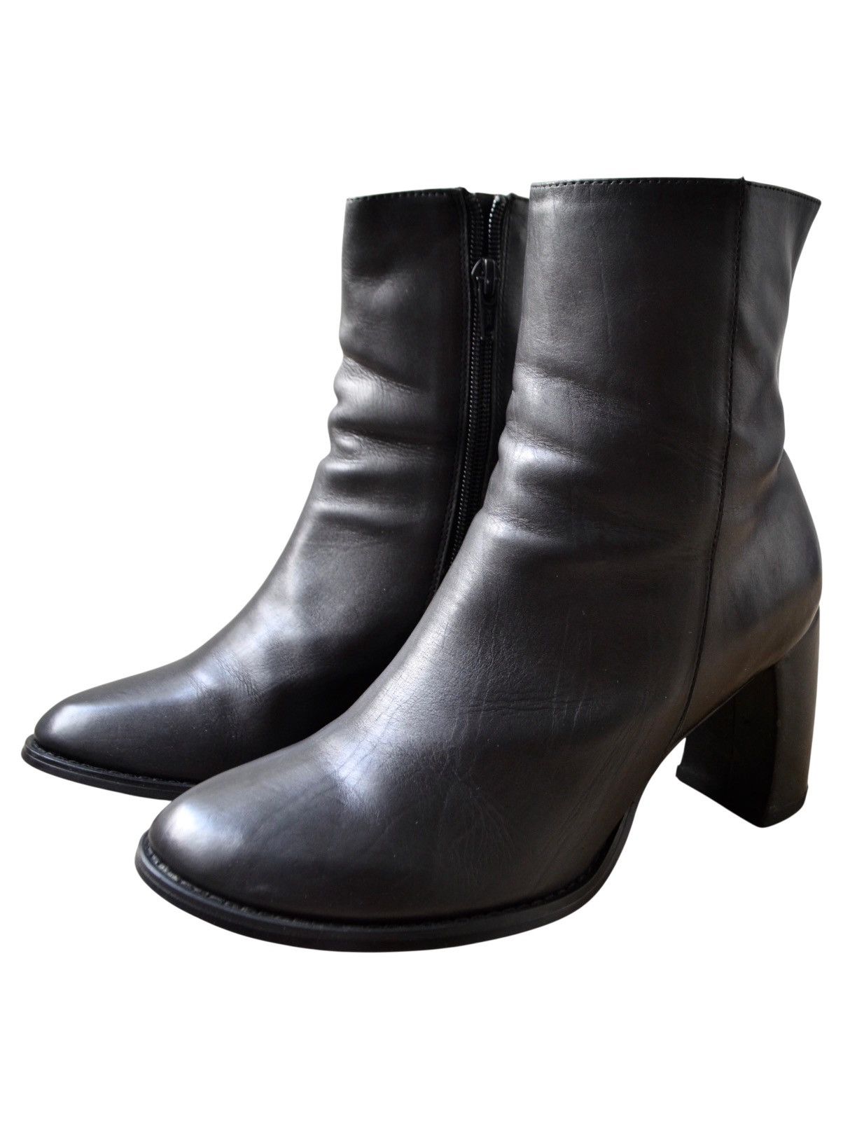 Ann Demeulemeester Early 2010’s Ann Demeulemeester Black Leather Ankle Boots Size US 7 / IT 37 - 2 Thumbnail