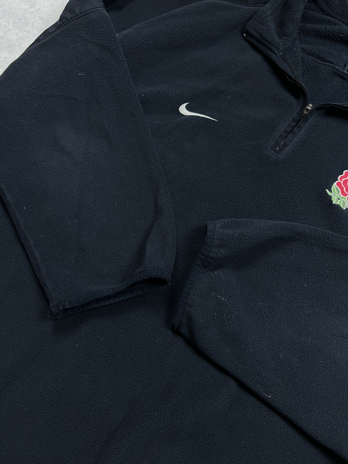 Nike 90s Nike England Vintage Y2K Oversized 1/4 Zip Fleece Jacket Size US XL / EU 56 / 4 - 6 Thumbnail