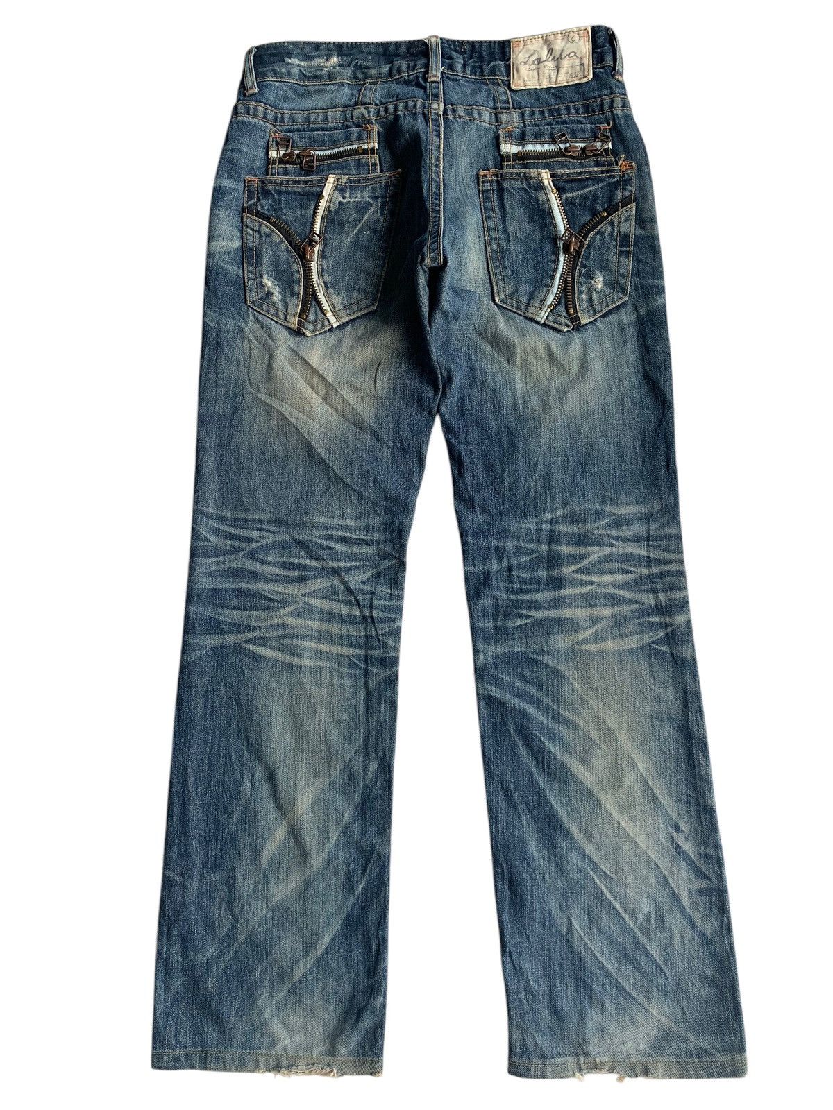 Kapital JAPANESE LOLITA PUNK STYLE FADED & RUSTY DISTRESSED DENIM☠️ Size US 33 - 3 Thumbnail