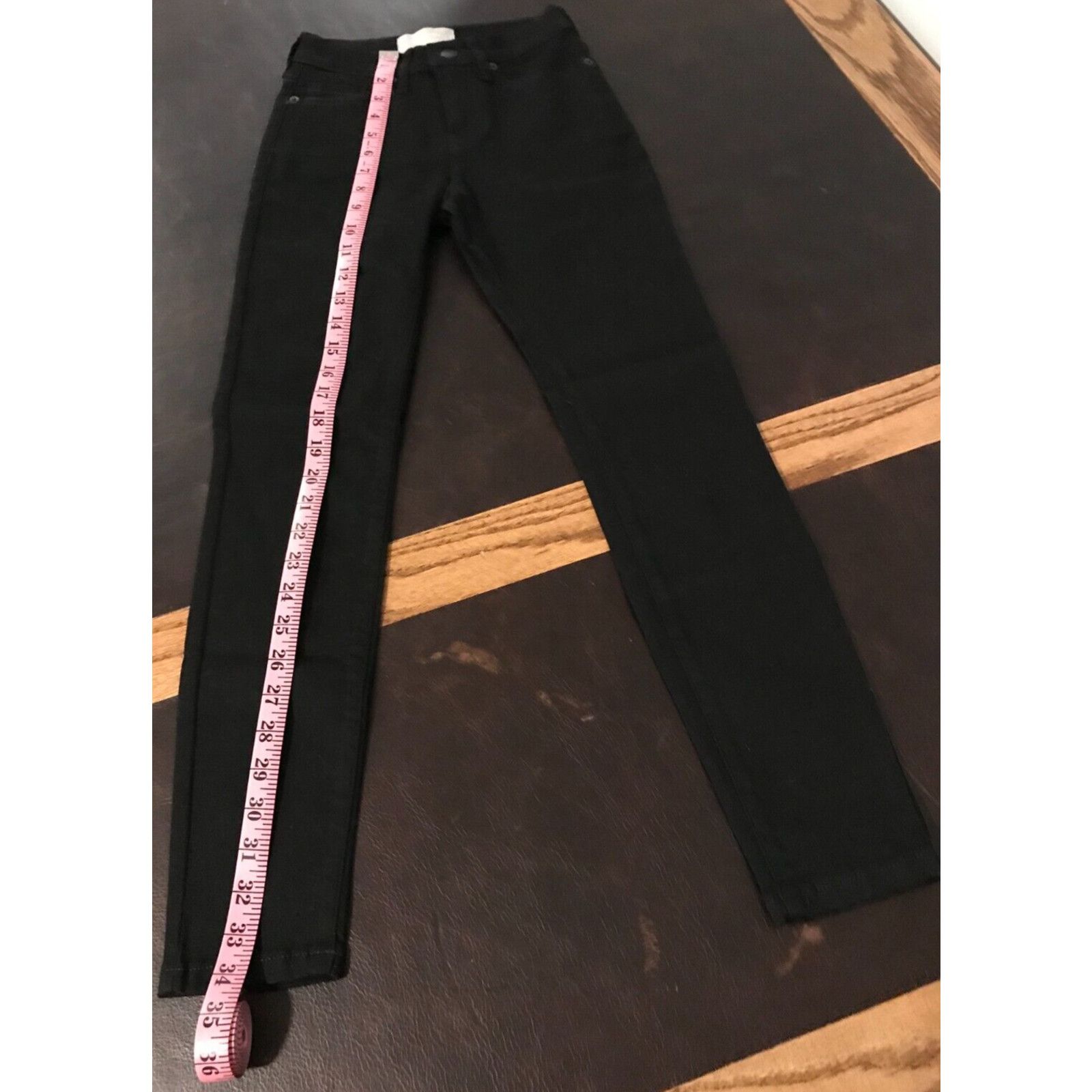 Everlane Everlane Women's Black Mid Rise Skinny Ankle Jeans - Size 23 Size 23" - 9 Thumbnail