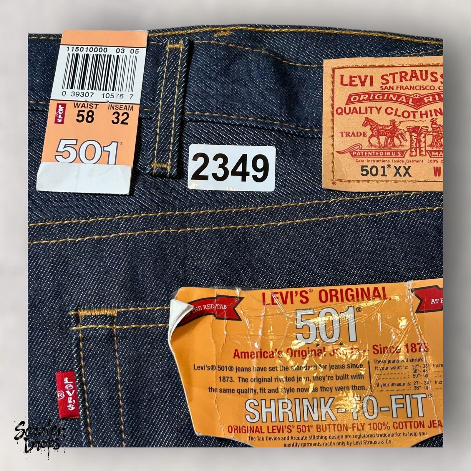 Levi's Vintage Levi’s 501xx Shrink-to-Fit Jeans USA W58 L32 501 NWT Size US 42 / EU 58 - 8 Thumbnail