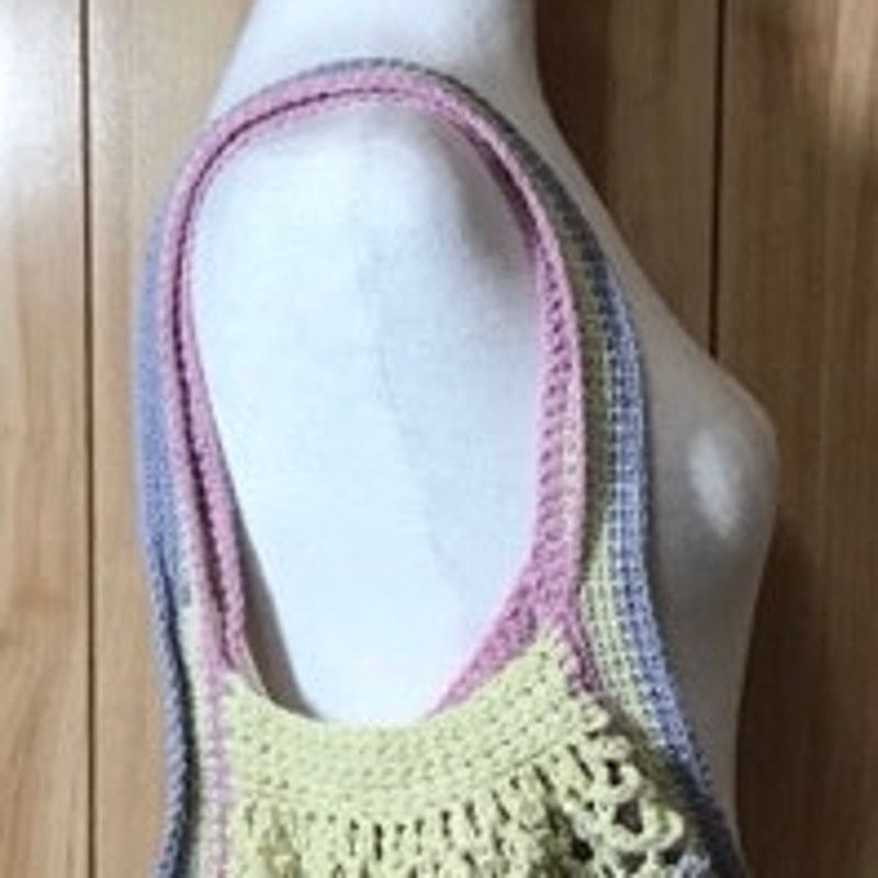 Handmade NWT Eco-Friendly Crochet Handmade Reusable Market Tote Size ONE SIZE - 3 Thumbnail