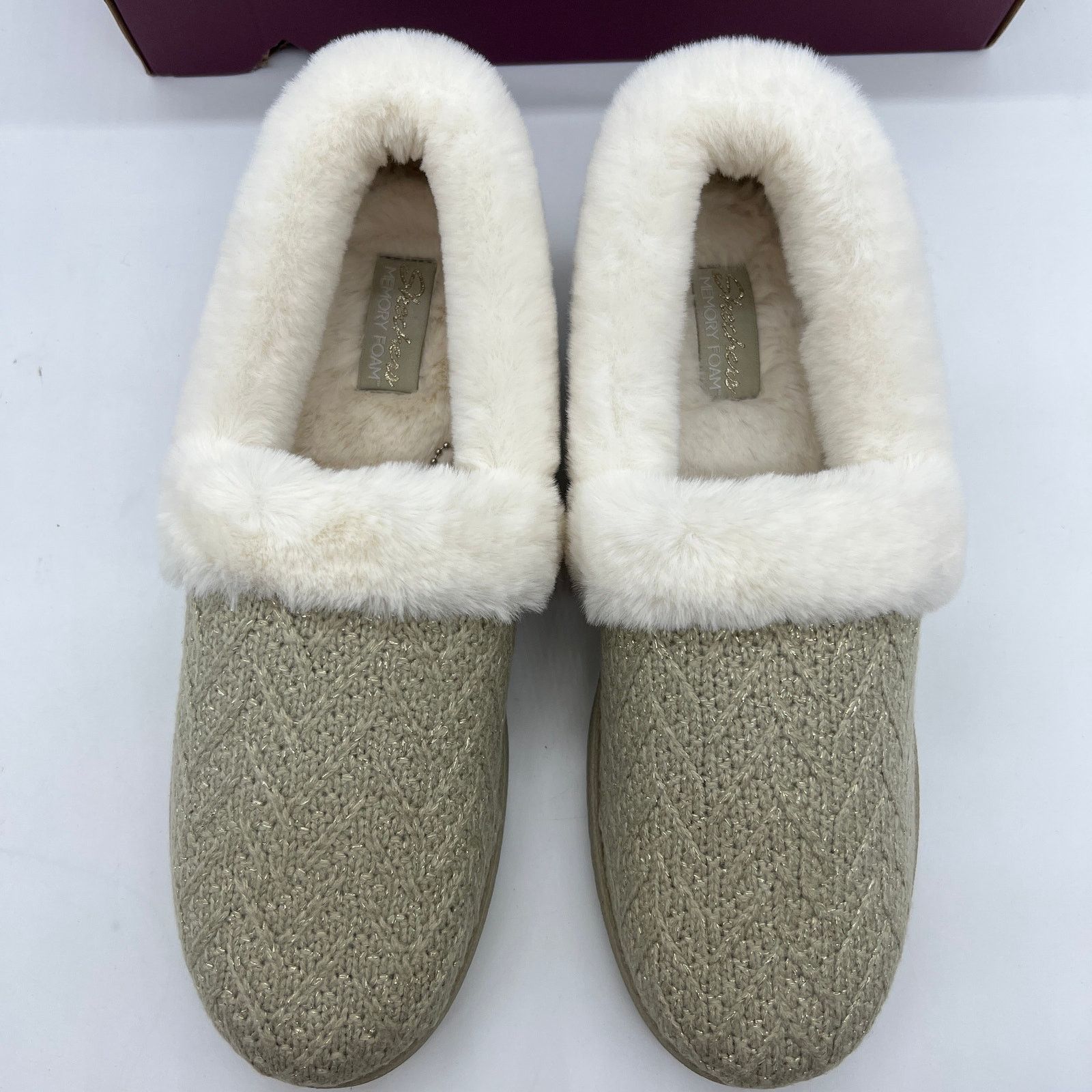 SKECHERS Skechers Cozy Lite Sparkle Knit Slippers Walk Natural 11 Size US 11 / IT 41 - 1 Thumbnail