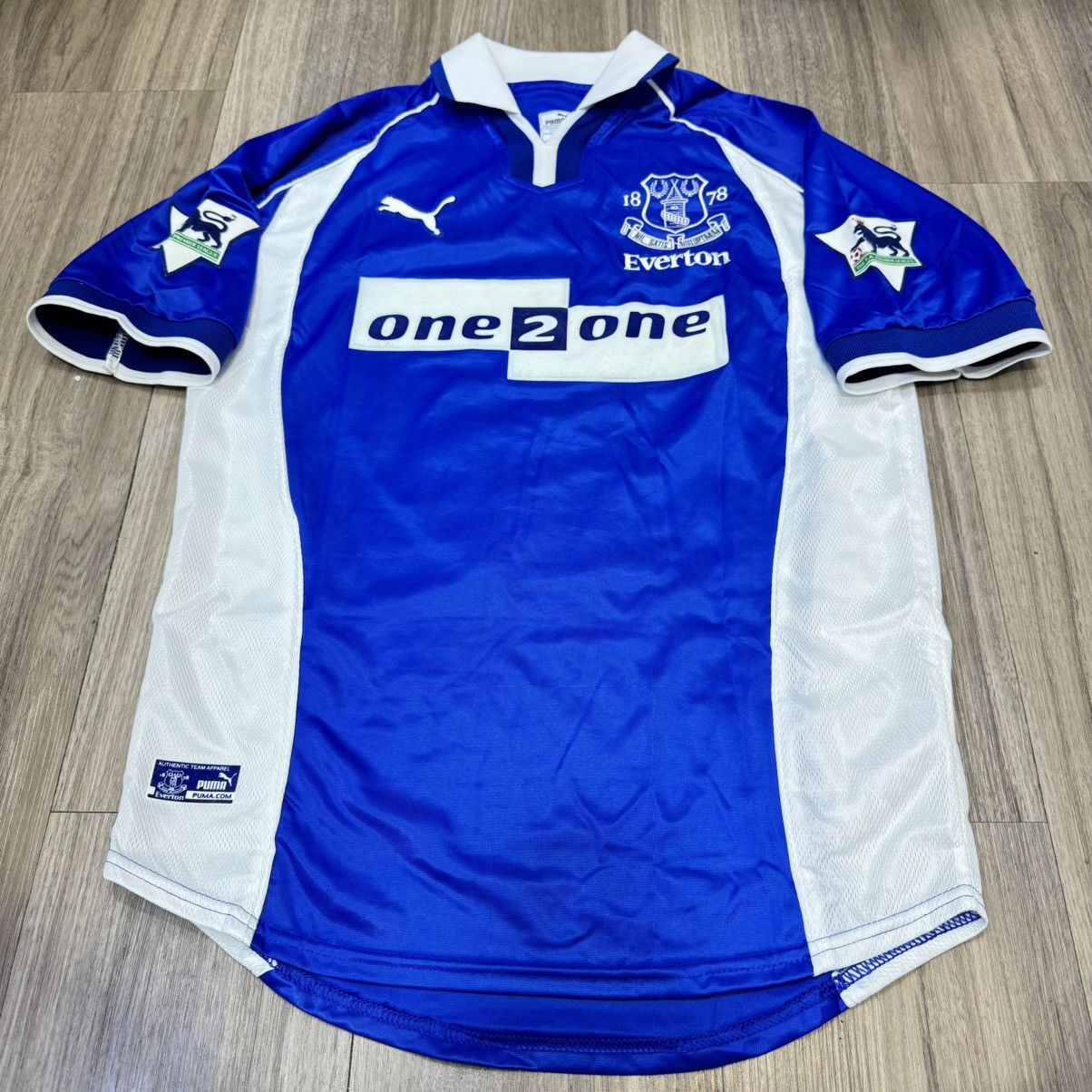 Puma Everton 00/02 home shirt #18 Gascogne Size US S / EU 44-46 / 1 - 1 Thumbnail