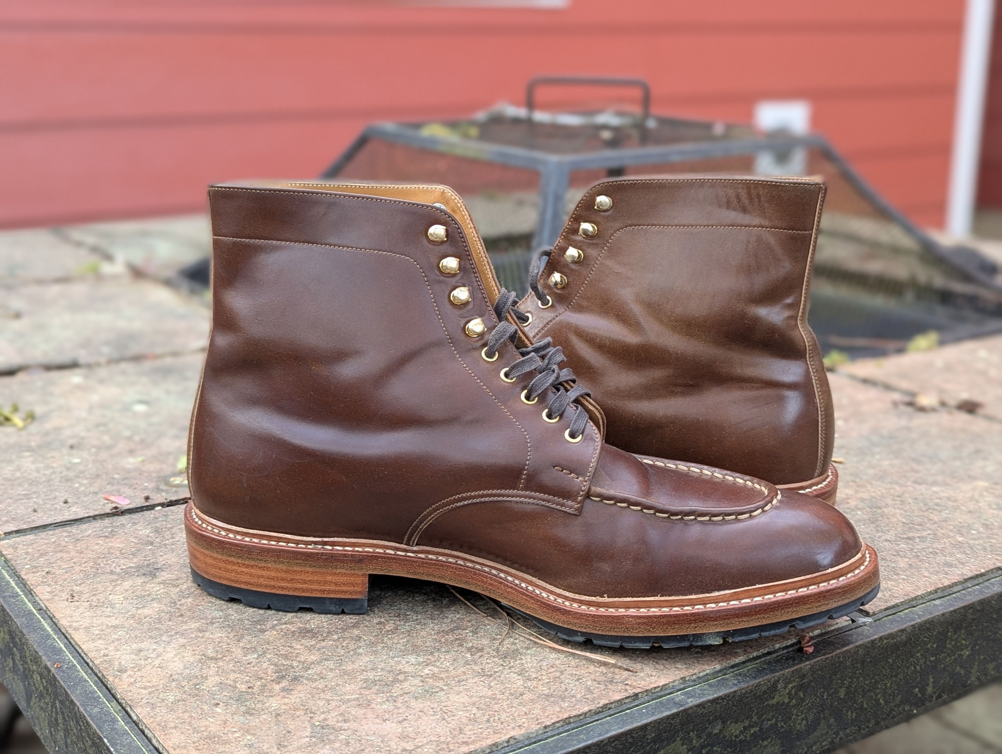 Edward Green Joe Works Shoemaker Chestnut Shell Cordovan Derbies Size 11 Size US 11 / EU 44 - 4 Thumbnail