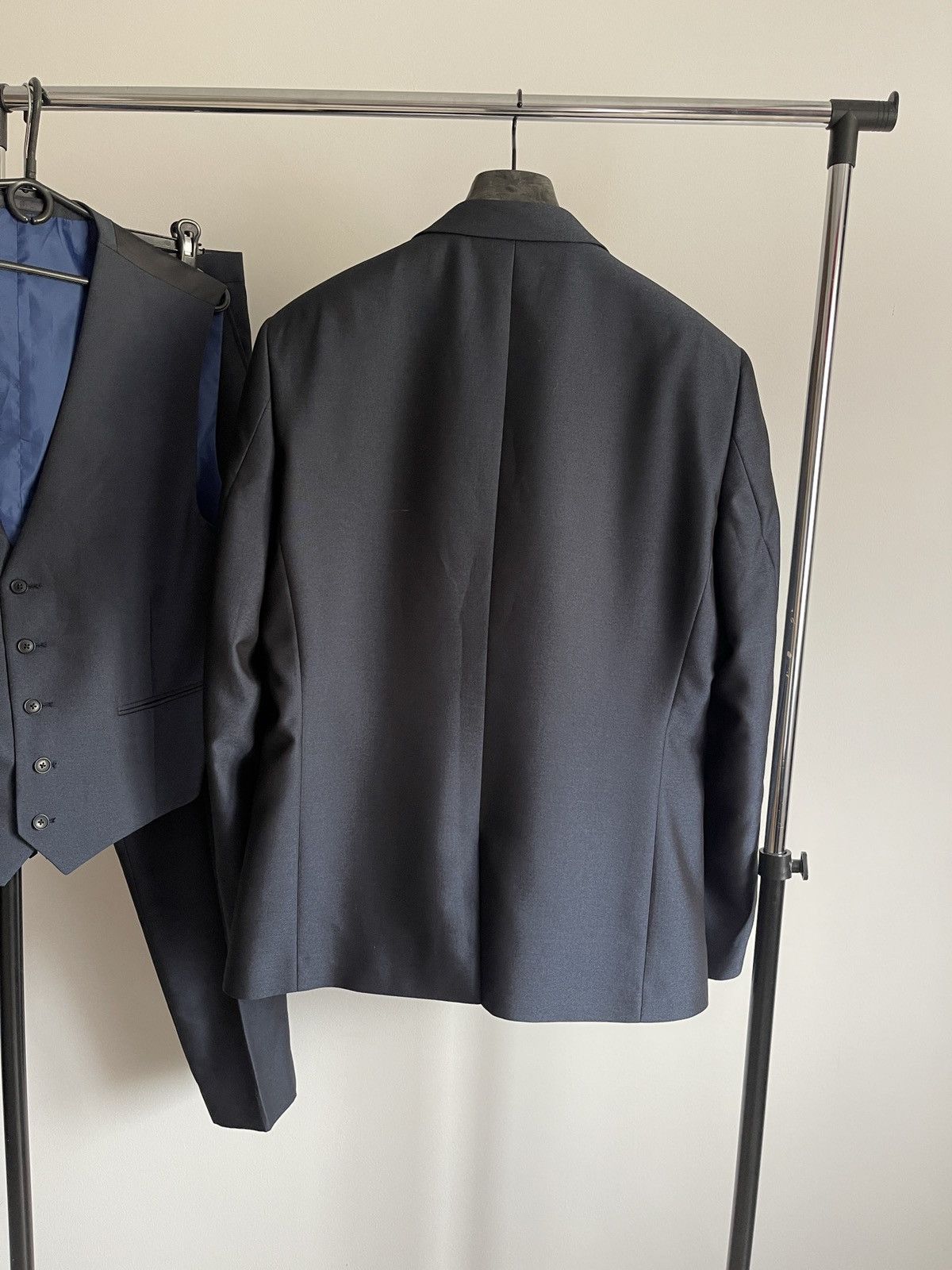 NEXT Classic suit next 44R blazer trousers vest gray dark blue Size 44R - 3 Thumbnail