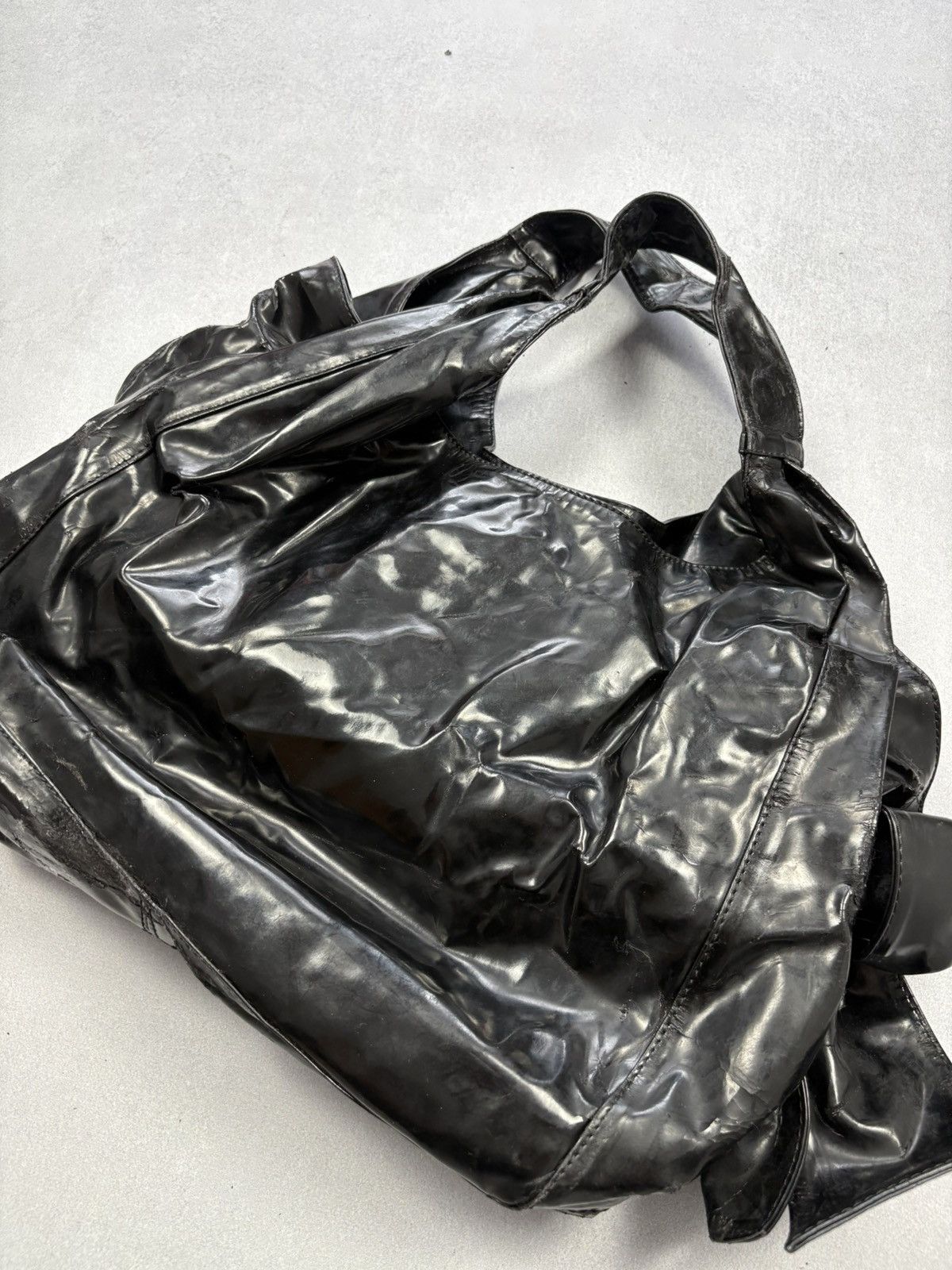 Valentino Valentino Garavani Black Patent Tote Shoulder Bow Bag Size ONE SIZE - 8 Thumbnail