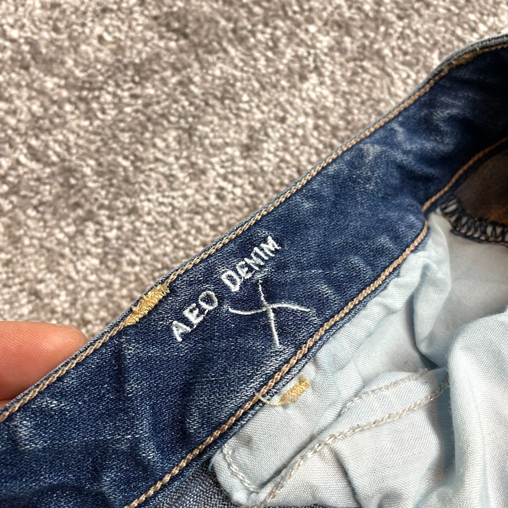 American Eagle Outfitters American Eagle Super Stretch Jeans Womens 6 Hi Rise Jegging Blue Denim 28x28.5 Size 28" / US 6 / IT 42 - 7 Thumbnail