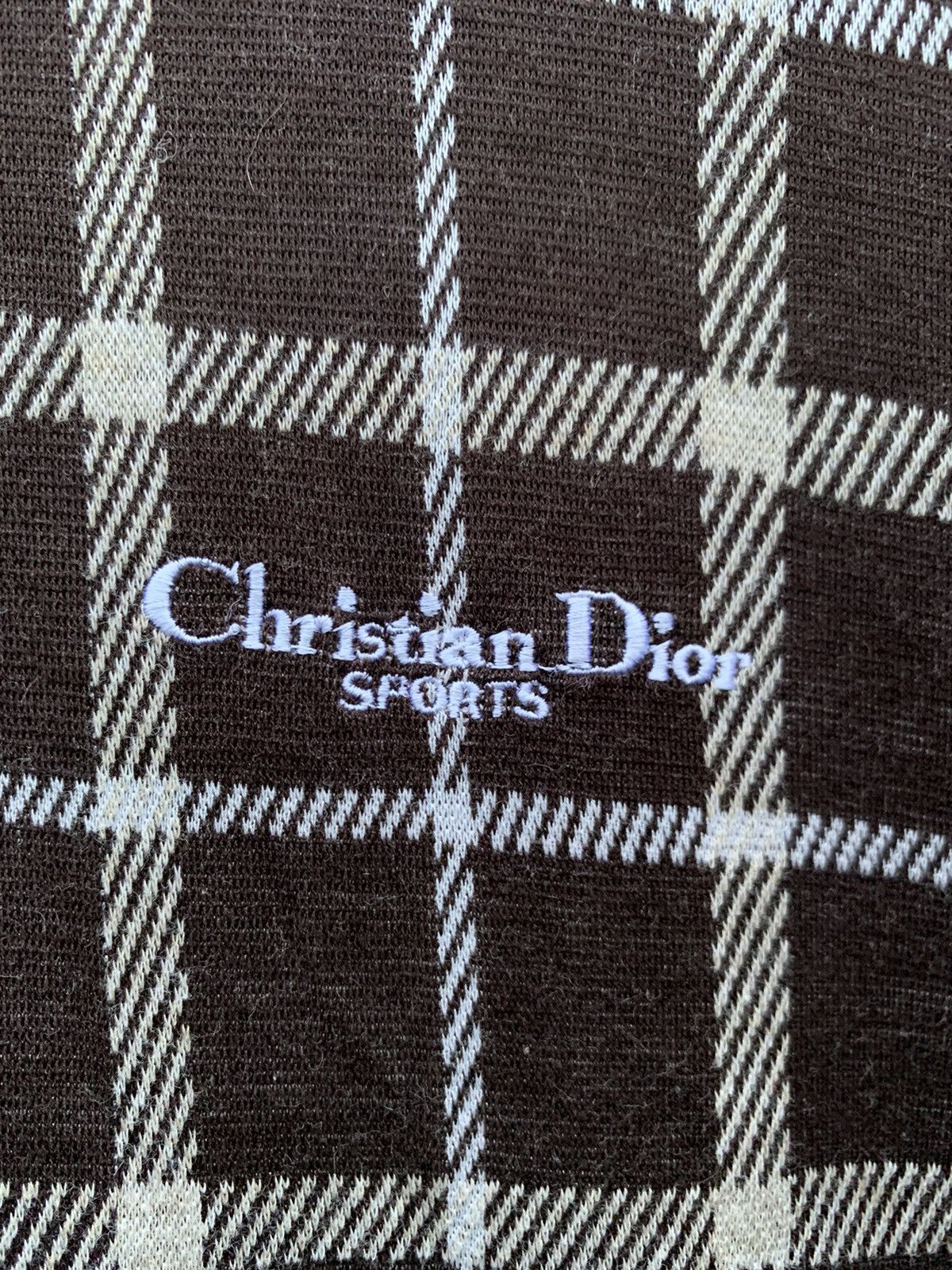 Dior Vintage Dior brown plaid longsleeve polo rugby shirt Size M / US 6-8 / IT 42-44 - 3 Thumbnail
