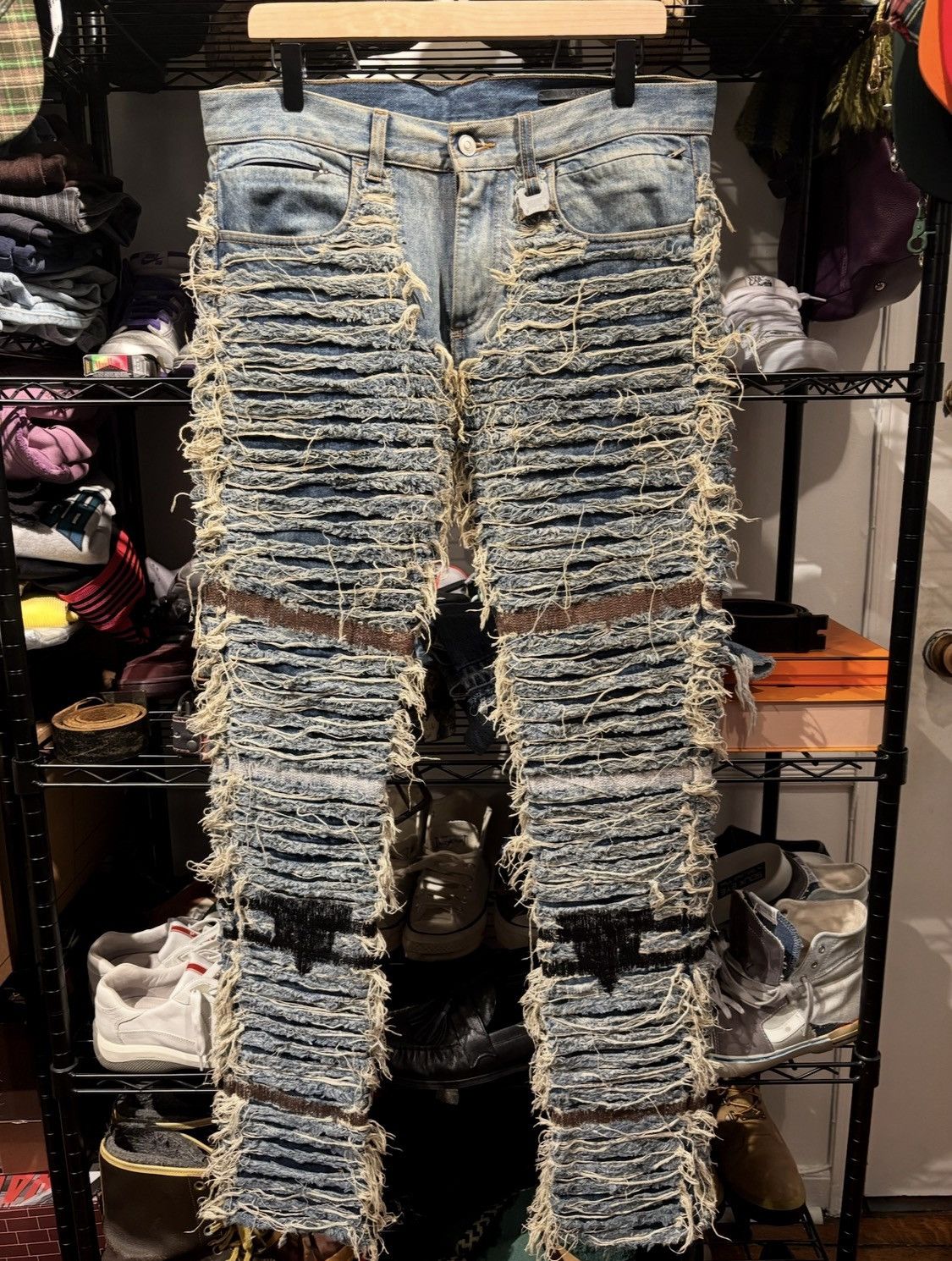 1017 ALYX 9SM 1017 ALYX 9SM x Blackmeans distressed denim Size US 31 - 8 Thumbnail