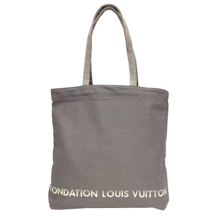 Louis Vuitton LOUIS VUITTON Museum Tote Bag FONDATION Canvas Gray ...