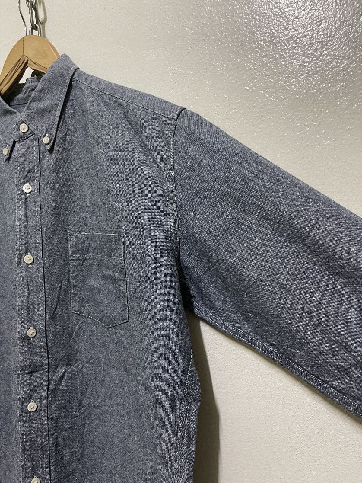 Japanese Brand Warehouse Casual Button Down Chambray Shirt 40 Size US M / EU 48-50 / 2 - 5 Thumbnail