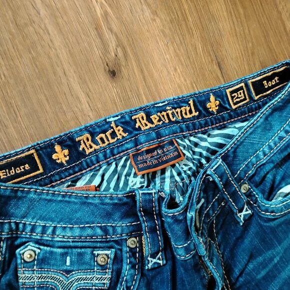 Other Vintage Y2K Rock Revival Eldora Boot Cut Denim Blue Jeans Size 29" - 4 Thumbnail