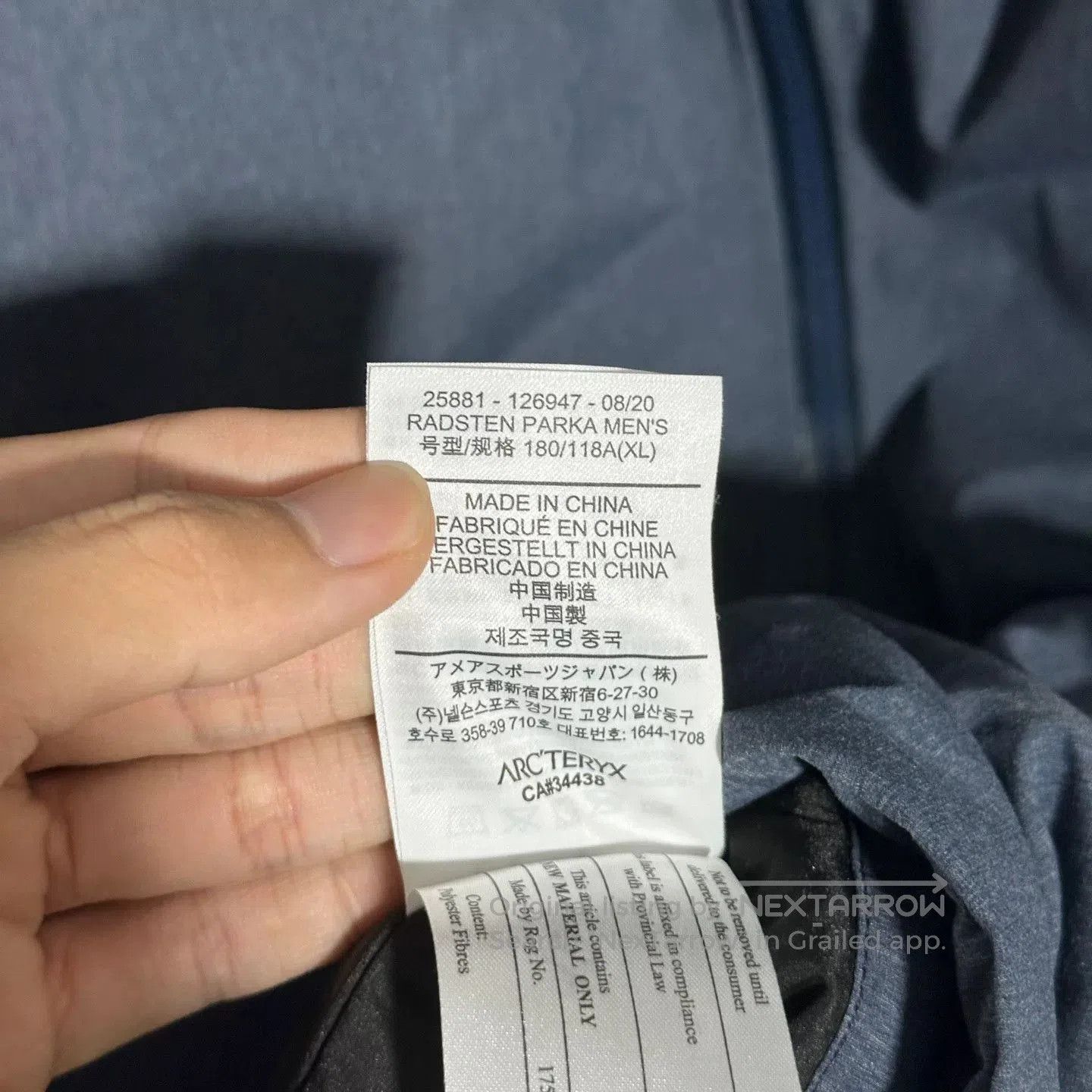 Arc'teryx Arcteryx Radsten Parka Long Coat Night Blue. Size US XL / EU 56 / 4 - 7 Thumbnail