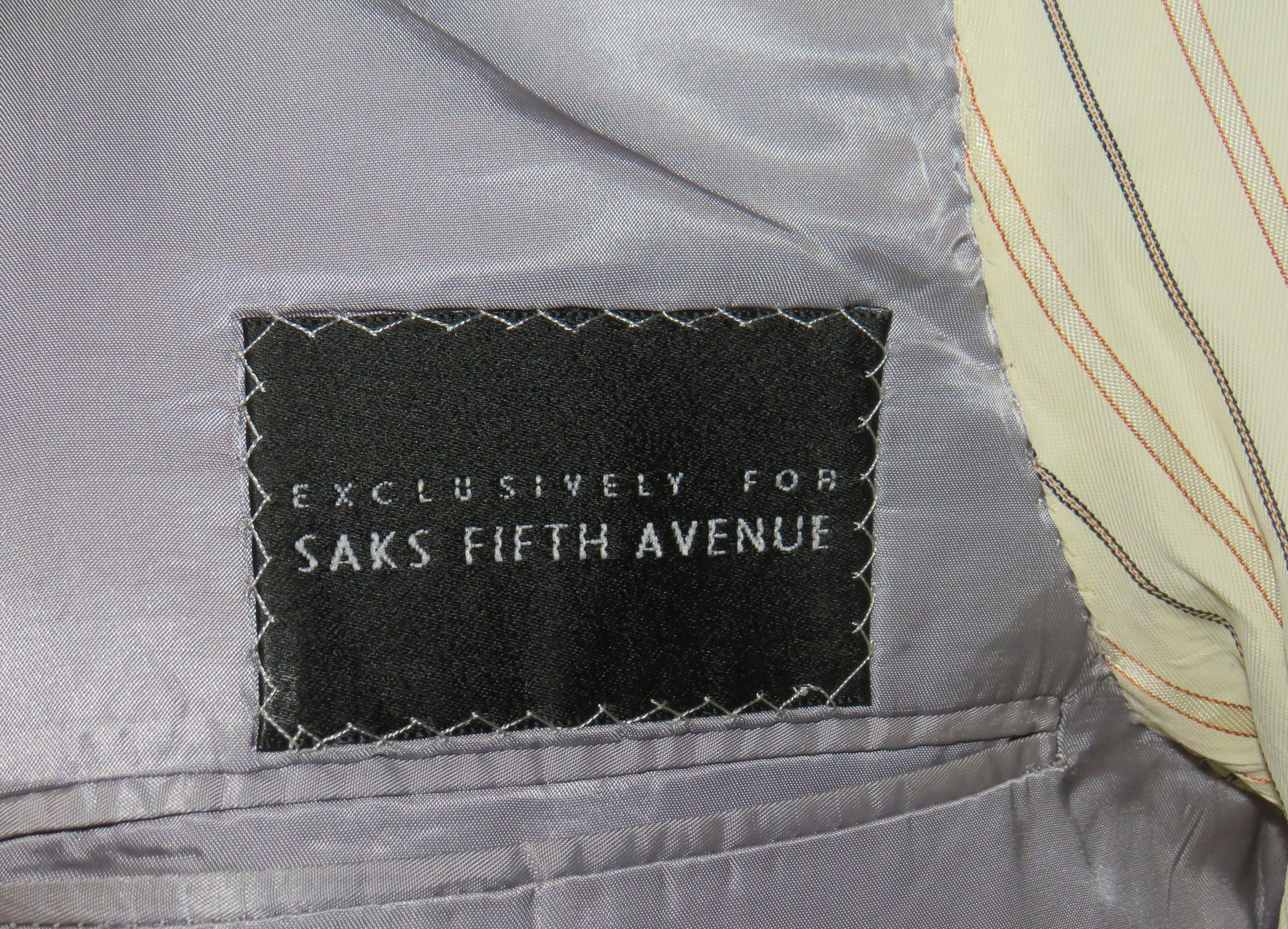 Alan Flusser Pale Gray Solid Flannel Two Button Suit 40L Size 40L - 17 Thumbnail