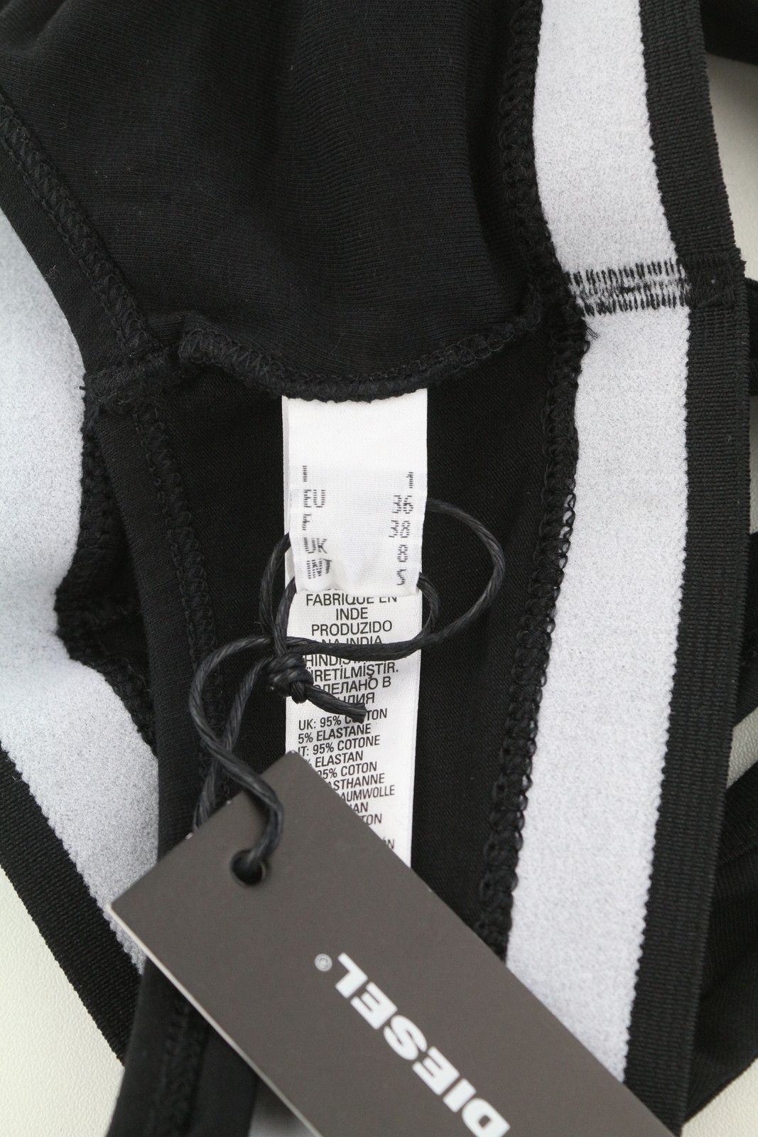 Diesel UFSB-MILEY TOP S Black Stretch Sleeveless Sports Bra 41365 Size S / US 4 / IT 40 - 6 Thumbnail