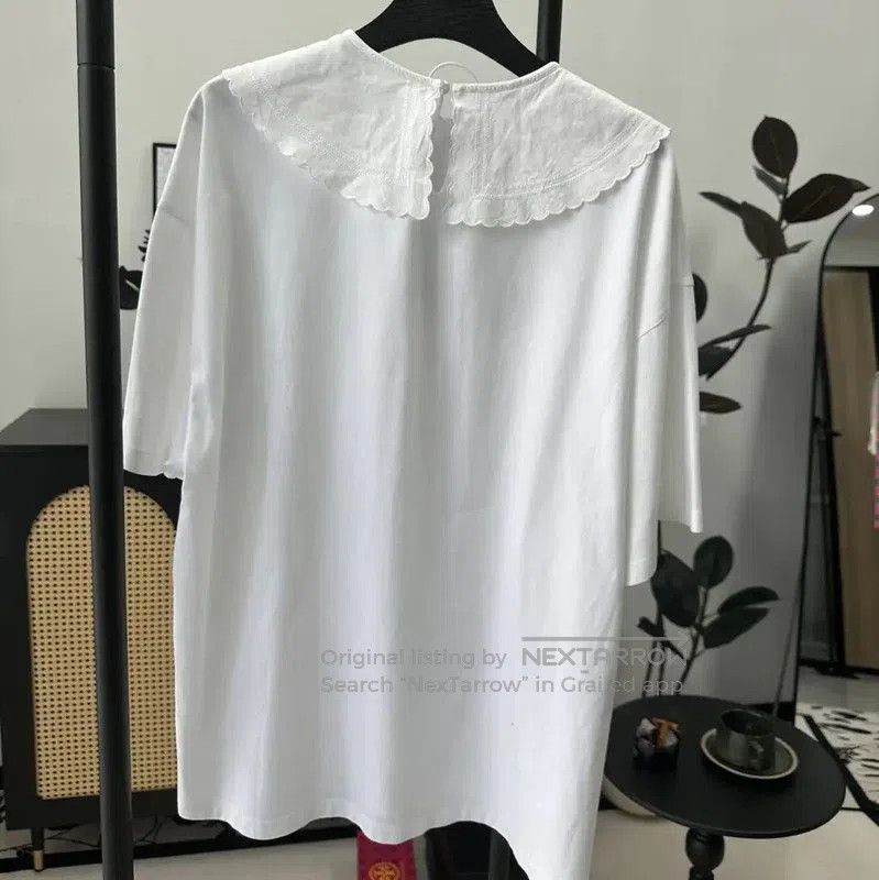 Miu Miu Miu Miu Summer White Logo T-Shirt . Size M / US 6-8 / IT 42-44 - 2 Thumbnail