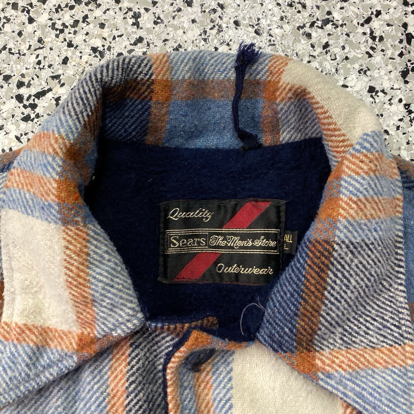 Sears VINTAGE Sears Plaid Wool Coat Jacket L Tall Men 70s 80s Sherpa Lined Wool Coat Men Large Tall Gray Plaid Outdoor 80s 70s Size US L / EU 52-54 / 3 - 6 Thumbnail