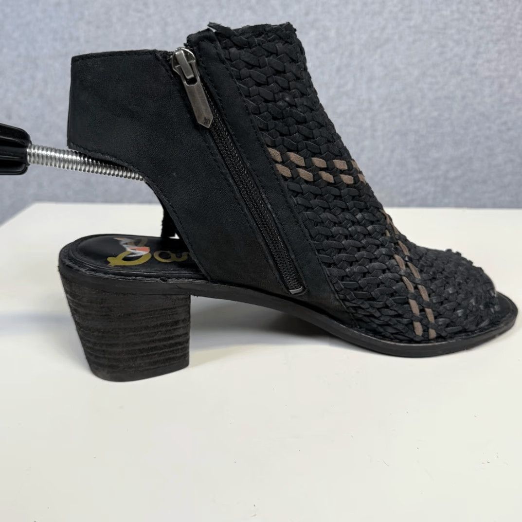 Sam Edelman Sam Edelman Boots Women 10 Open Toe Leather Brocade Caged Heels Black Size US 10 / IT 40 - 5 Thumbnail