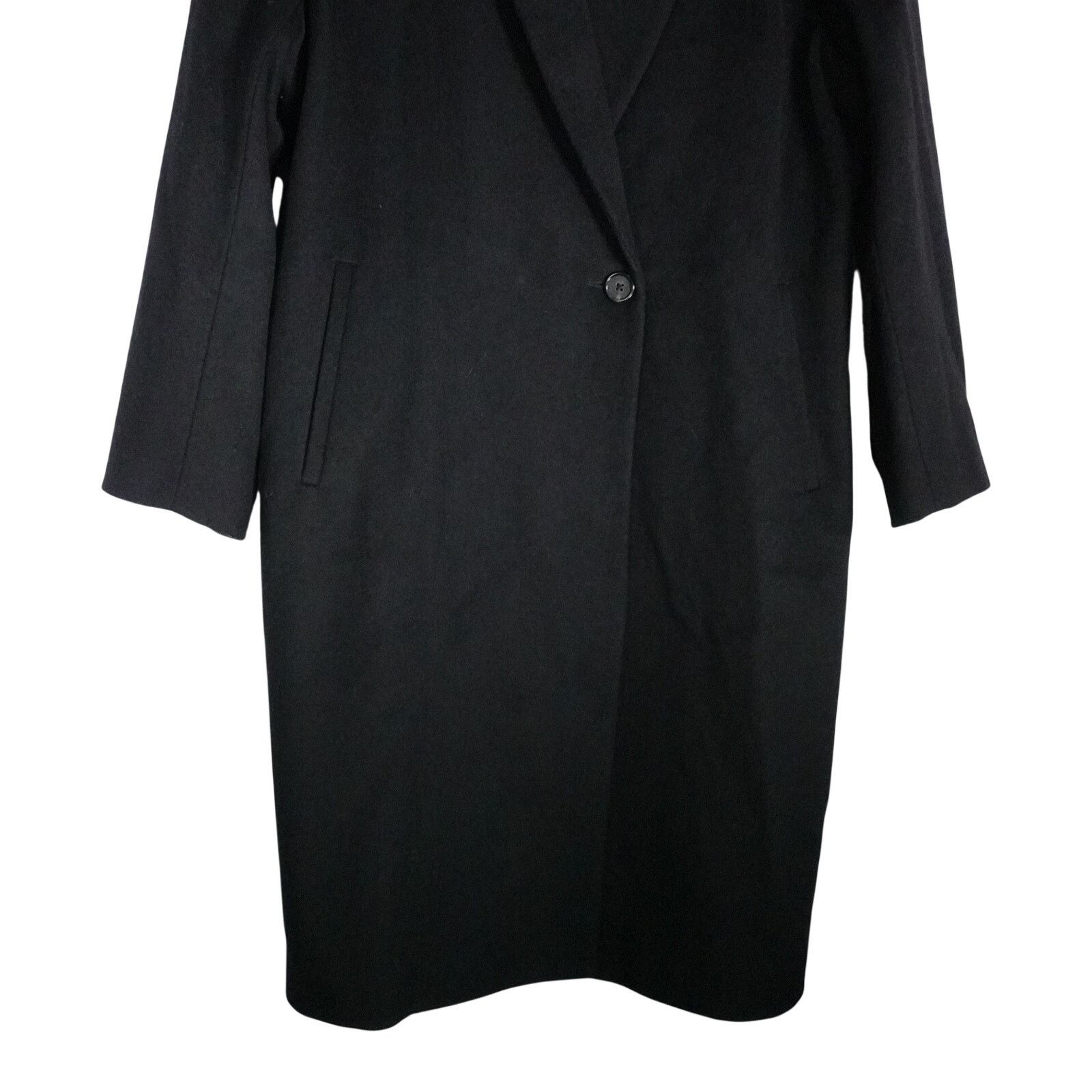 Quince Quince Black Italian Classic Single Breasted Wool Coat XL Size XL / US 12-14 / IT 48-50 - 5 Thumbnail